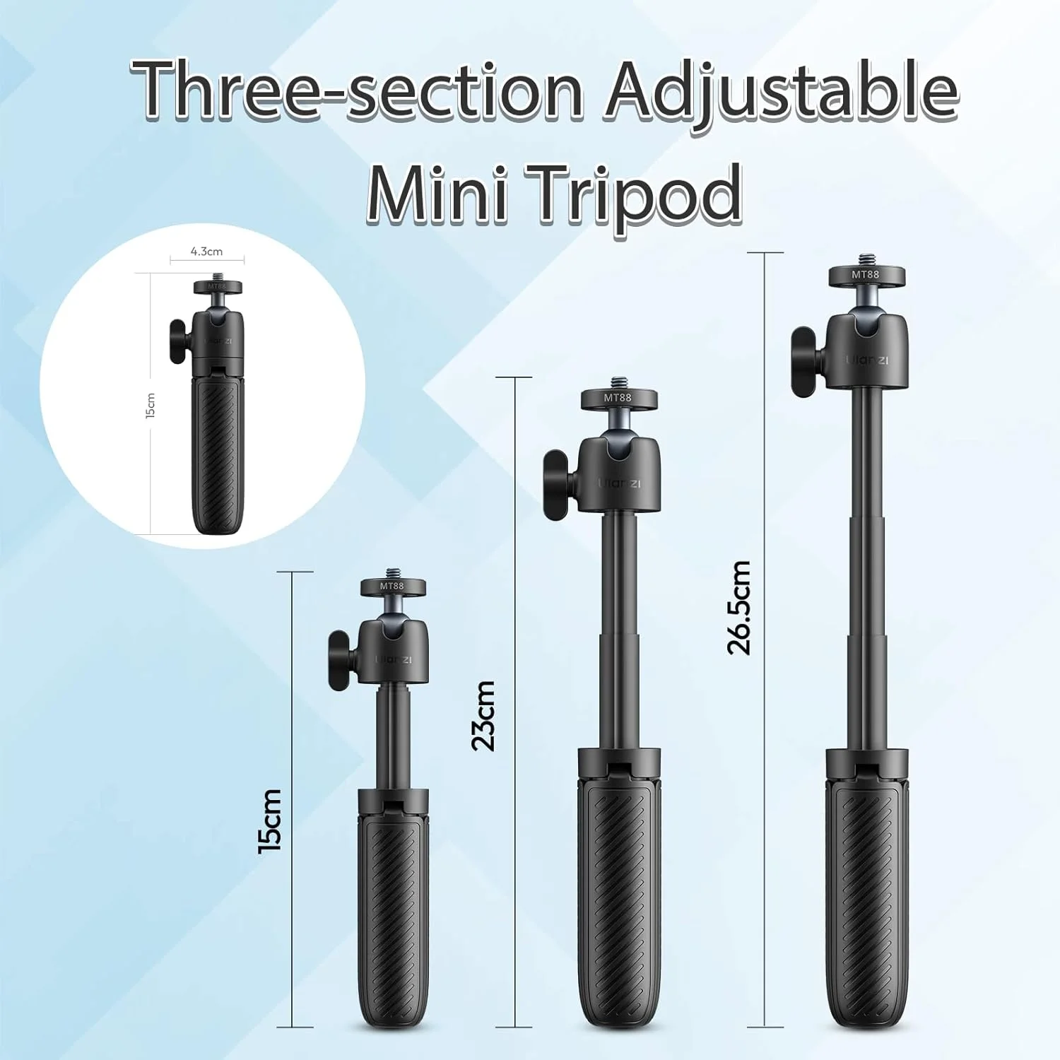 سه پایه دوربین ULANZI MT88 ClipMate، مونوپاد سلفی با بند چسبی و آداپتور دوربین اکشن، سه پایه رومیزی کوچک با کفشک سرد، سه پایه مسافرتی برای سری آیفون و دوربین اکشن، DJI Pocket3، Insta 360 X5 سه پایه دوربین ULANZI MT88 ClipMate، مونوپاد سلفی با بند چسبی و آداپتور دوربین اکشن، سه پایه رومیزی کوچک با کفشک سرد، سه پایه مسافرتی برای سری آیفون و دوربین اکشن، DJI Pocket3، Insta 360 X5