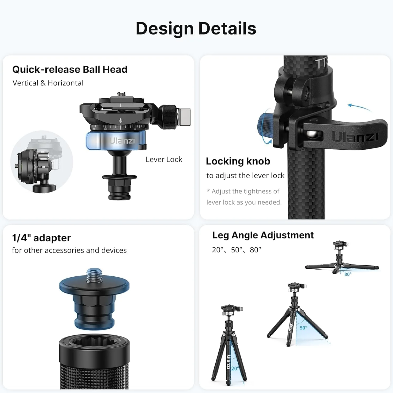 تک پایه دوربین ULANZI TT35 57.48 اینچی فیبر کربنی، سه پایه مسافرتی چند منظوره 5 در 1 برای دوربین DSLR، پایه سه پایه سبک وزن قابل حمل با سر توپی 360 درجه و میله های پیاده روی جداشدنی تک پایه دوربین ULANZI TT35 57.48 اینچی فیبر کربنی، سه پایه مسافرتی چند منظوره 5 در 1 برای دوربین DSLR، پایه سه پایه سبک وزن قابل حمل با سر توپی 360 درجه و میله های پیاده روی جداشدنی
