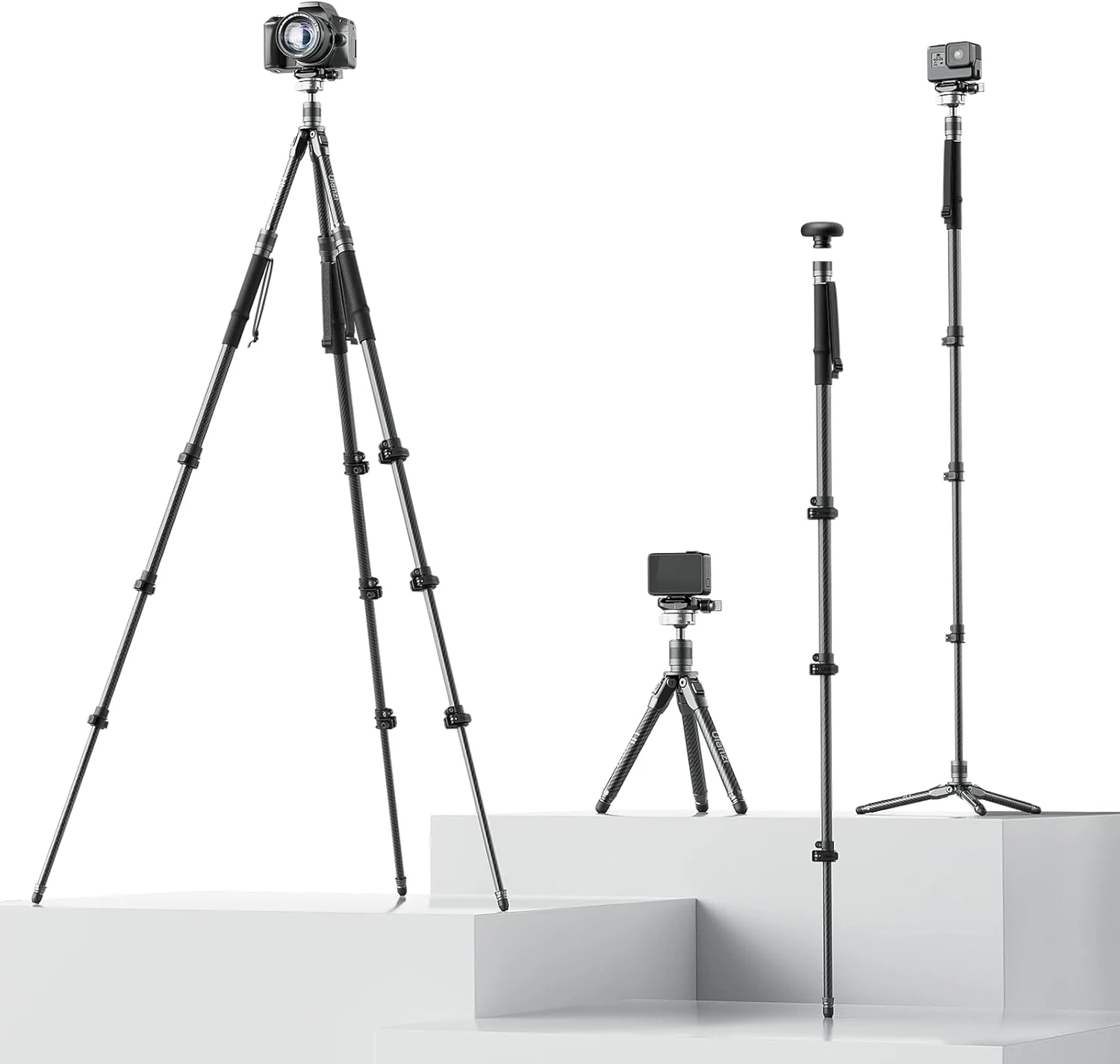 تک پایه دوربین ULANZI TT35 57.48 اینچی فیبر کربنی، سه پایه مسافرتی چند منظوره 5 در 1 برای دوربین DSLR، پایه سه پایه سبک وزن قابل حمل با سر توپی 360 درجه و میله های پیاده روی جداشدنی تک پایه دوربین ULANZI TT35 57.48 اینچی فیبر کربنی، سه پایه مسافرتی چند منظوره 5 در 1 برای دوربین DSLR، پایه سه پایه سبک وزن قابل حمل با سر توپی 360 درجه و میله های پیاده روی جداشدنی