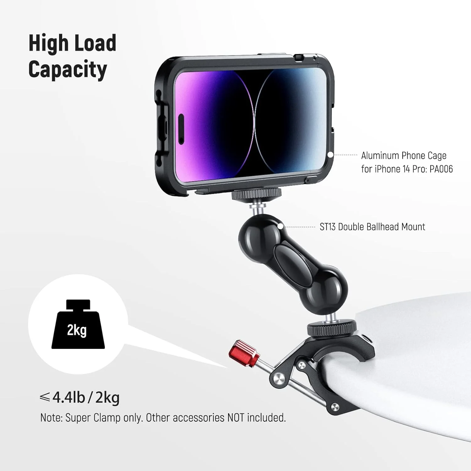 گیره سوپر NEEWER با کفشک سرد و سوراخ های رزوه ای 1/4 اینچ و 3/8 اینچ، حداکثر بار 4 کیلوگرم، نگهدارنده سه پایه دوربین خرچنگی شکل برای اکثر لوازم جانبی عکس، سازگار با بازوی جادویی SmallRig، قرمز ST81 گیره سوپر NEEWER با کفشک سرد و سوراخ های رزوه ای 1/4 اینچ و 3/8 اینچ، حداکثر بار 4 کیلوگرم، نگهدارنده سه پایه دوربین خرچنگی شکل برای اکثر لوازم جانبی عکس، سازگار با بازوی جادویی SmallRig، قرمز ST81