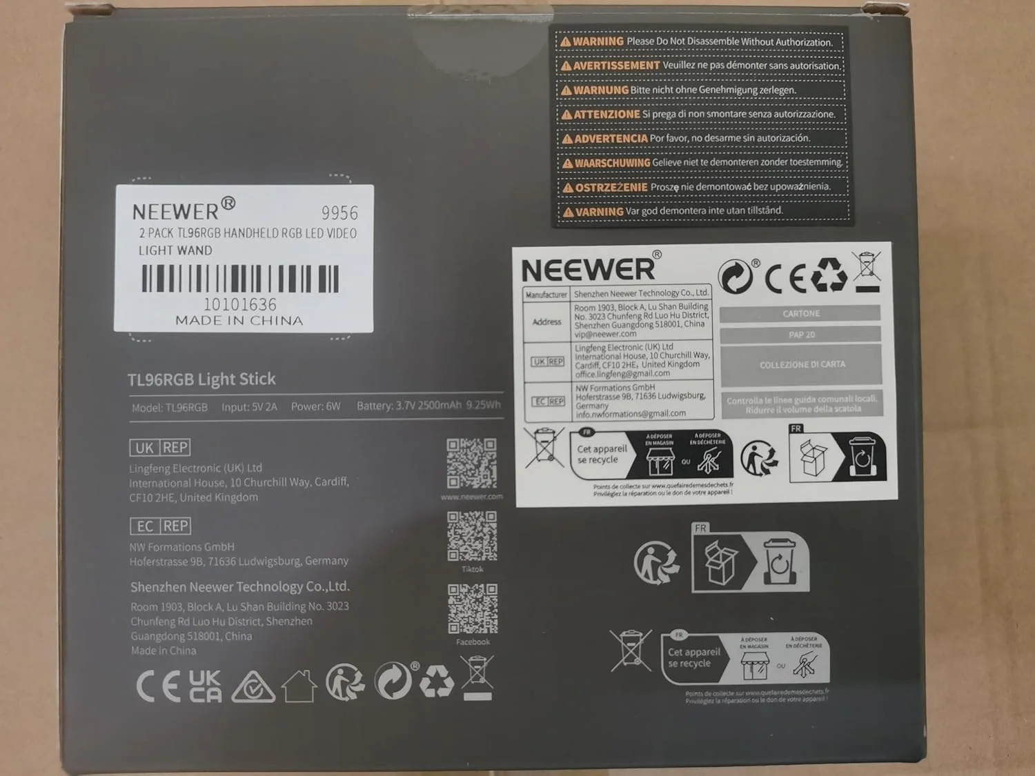 چراغ عصایی مغناطیسی دستی NEEWER مدل TL96RGB، بسته 2 عددی، چراغ ویدئویی LED مینی RGB با قابلیت چرخش 360 درجه، دارای باتری قابل شارژ 2500mAh، نور لوله ای دوربین با قابلیت تنظیم نور 2500-8500K برای عکاسی، TikTok، YouTube، Vlog چراغ عصایی مغناطیسی دستی NEEWER مدل TL96RGB، بسته 2 عددی، چراغ ویدئویی LED مینی RGB با قابلیت چرخش 360 درجه، دارای باتری قابل شارژ 2500mAh، نور لوله ای دوربین با قابلیت تنظیم نور 2500-8500K برای عکاسی، TikTok، YouTube، Vlog