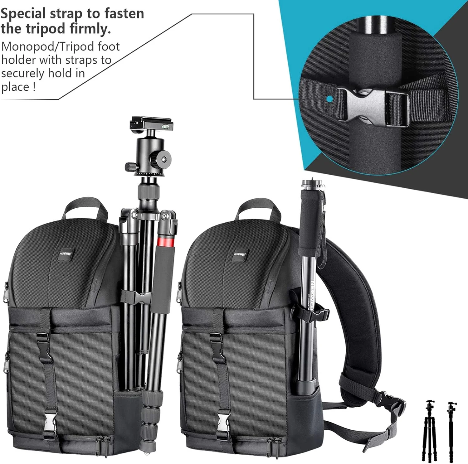 کیف کوله پشتی اسلینگ دوربین حرفه ای Neewer برای Nikon Canon Sony و سایر دوربین های DSLR و لنز، سه پایه، سایر لوازم جانبی، کیف ضد آب و ضد پارگی با پارتیشن های پد دار کیف کوله پشتی اسلینگ دوربین حرفه ای Neewer برای Nikon Canon Sony و سایر دوربین های DSLR و لنز، سه پایه، سایر لوازم جانبی، کیف ضد آب و ضد پارگی با پارتیشن های پد دار