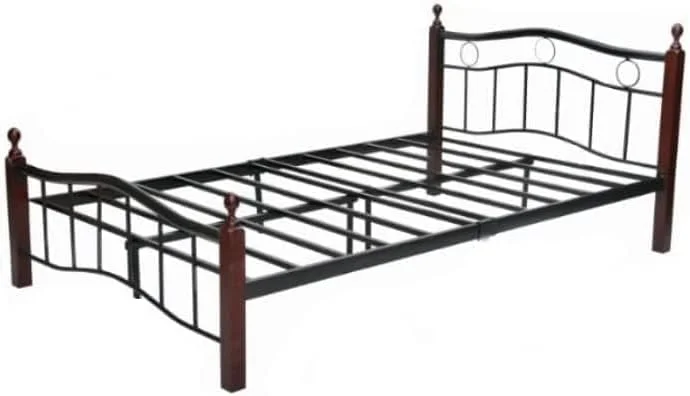 تخت خواب چوبی و فلزی سنگین ALWASIT رنگ ماهگونی پایه ها - سایز یک نفره (طول x عرض x ارتفاع) 190 120 70 سانتی متر مدل GDF-7888. تخت خواب چوبی و فلزی سنگین ALWASIT رنگ ماهگونی پایه ها - سایز یک نفره (طول x عرض x ارتفاع) 190 120 70 سانتی متر مدل GDF-7888.