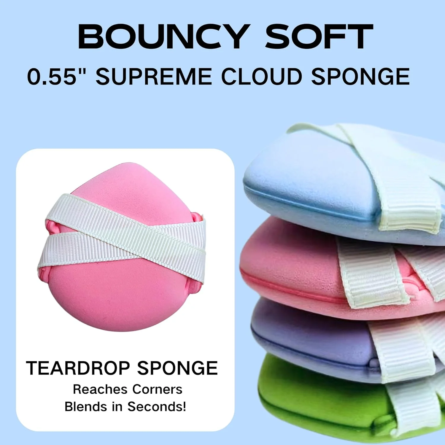 پک 8 عددی اسفنج آرایشی، اسفنج بیوتی بلندر برای کرم پودر مایع و پودری، کرم، کانسیلر - اپلیکاتور اسفنجی آرایشی نرم و بدون لاتکس برای آرایش بی عیب و نقص صورت، استفاده مرطوب یا خشک