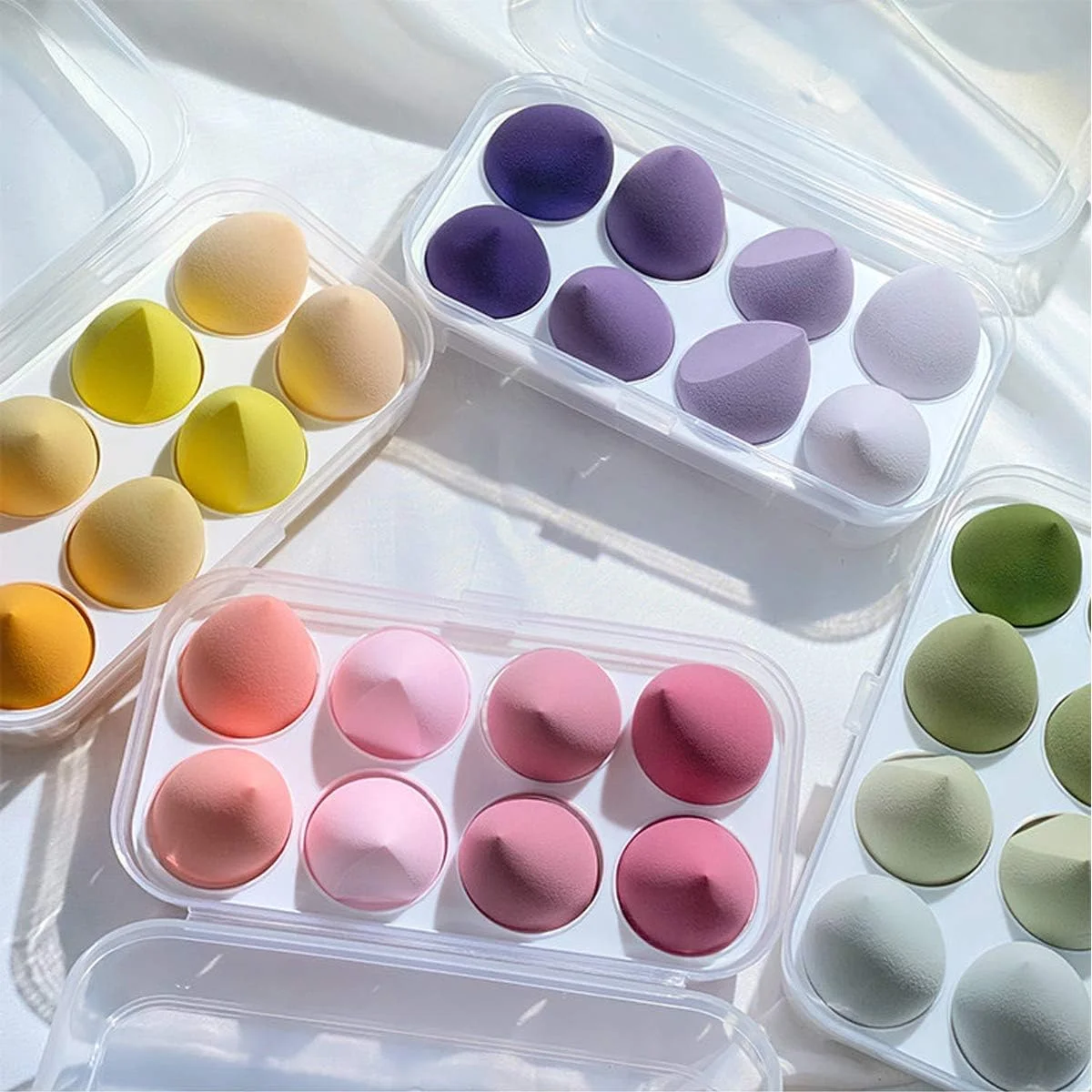ست 8 عددی اسفنج آرایشی از HOLDAX Cosmetics، بیوتی بلندر برای فونداسیون، اسفنج ترکیبی، بی نقص برای مایع، کرم و پودر، اسفنج های آرایشی چند رنگ (چای سبز ماچا) ست 8 عددی اسفنج آرایشی از HOLDAX Cosmetics، بیوتی بلندر برای فونداسیون، اسفنج ترکیبی، بی نقص برای مایع، کرم و پودر، اسفنج های آرایشی چند رنگ (چای سبز ماچا)