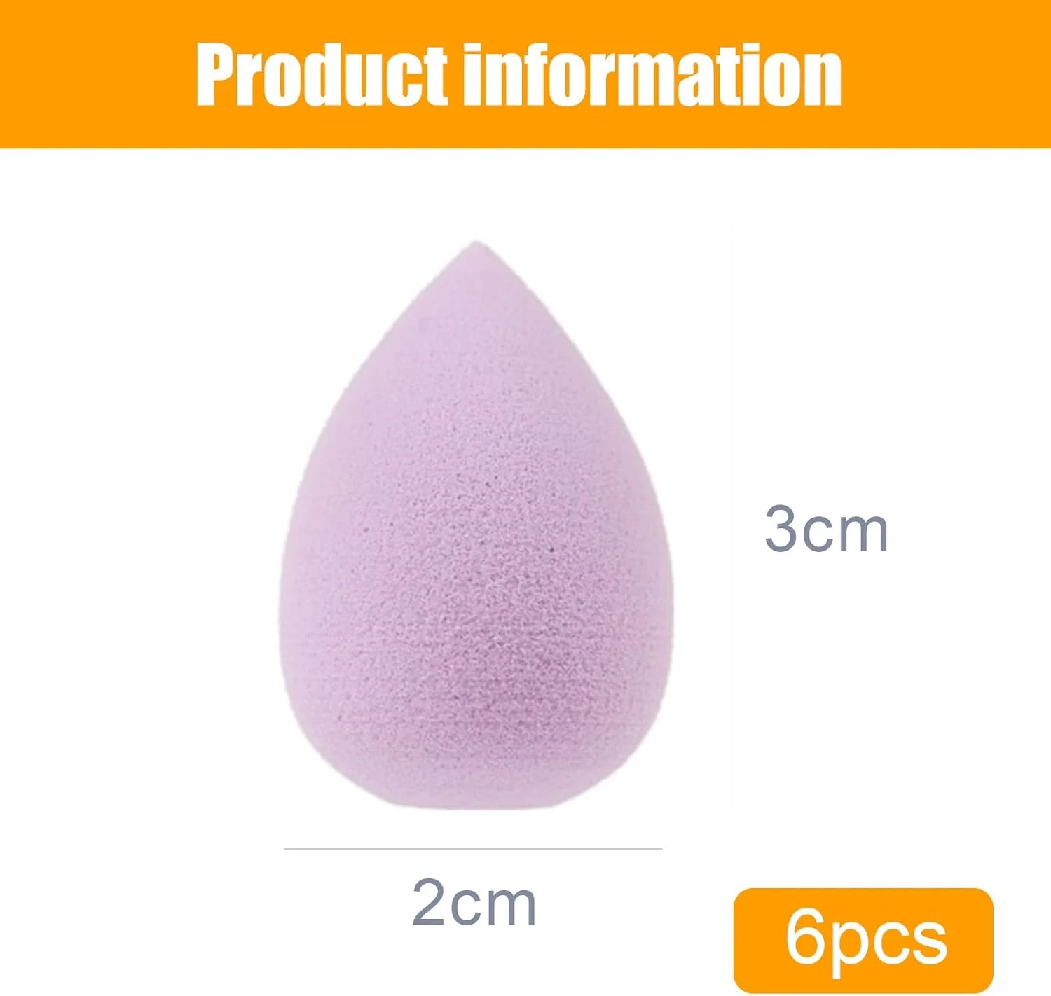 ست 6 عددی اسفنج مینی آرایشی بنفش، مجموعه اسفنج کوچک برای کرم پودر، پودر، کانسیلر، هایلایتر و سایه چشم، اسفنج های آرایشی صورت