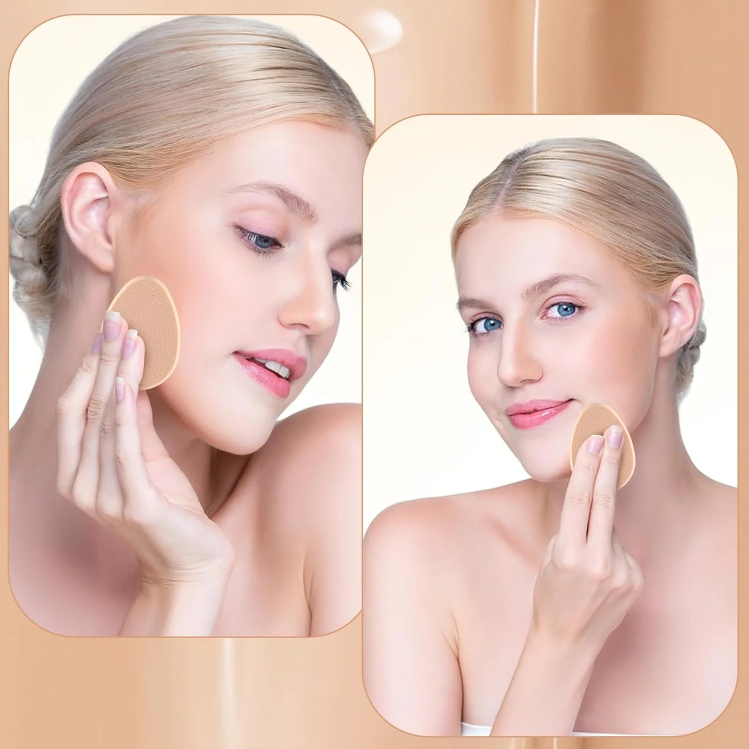 6 Pcs Flat Makeup Sponge, Beige Smooth Makeup Sponges Cushion Foundation Puff Make up Cushion Make up Applicator Sponge for Natural and Easy Soft Long-lasting and Beginner-friendly 6 Pcs Flat Makeup Sponge, Beige Smooth Makeup Sponges Cushion Foundation Puff Make up Cushion Make up Applicator Sponge for Natural and Easy Soft Long-lasting and Beginner-friendly