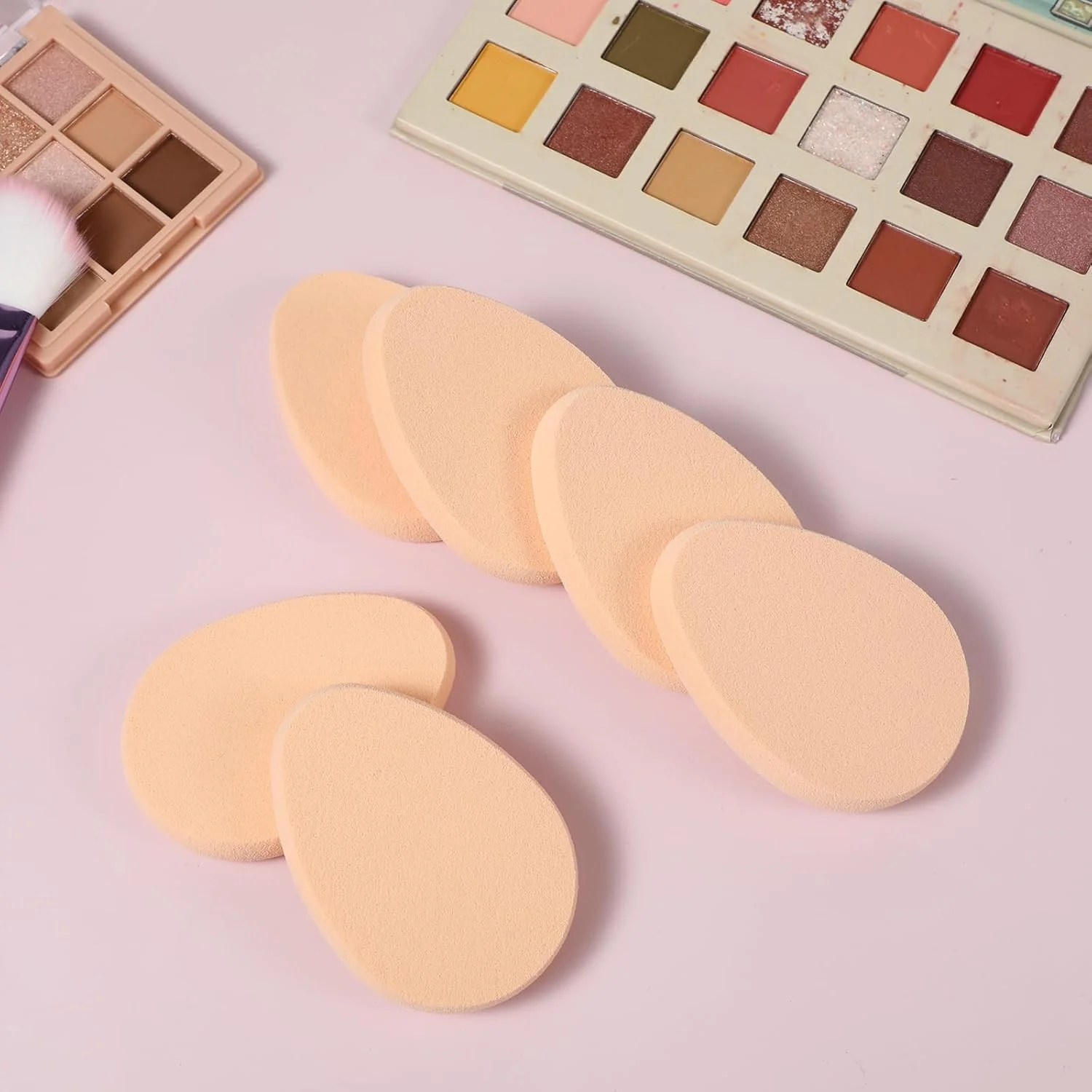 6 Pcs Flat Makeup Sponge, Beige Smooth Makeup Sponges Cushion Foundation Puff Make up Cushion Make up Applicator Sponge for Natural and Easy Soft Long-lasting and Beginner-friendly 6 Pcs Flat Makeup Sponge, Beige Smooth Makeup Sponges Cushion Foundation Puff Make up Cushion Make up Applicator Sponge for Natural and Easy Soft Long-lasting and Beginner-friendly