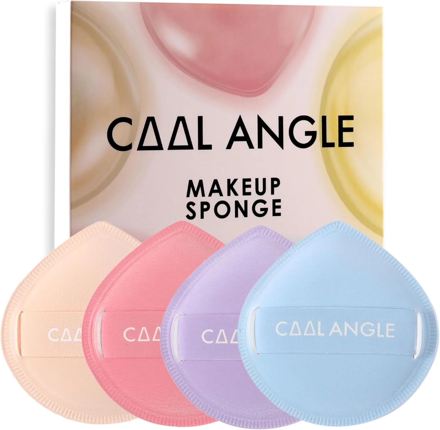 4Pcs Makeup Sponge Puff Latex-free Soft Beauty Sponge Perfect for Liquid Foundation Concealer Cream Powder, High-density and Flexible Blender Sponge, 4 Color Pack Blue Purple Pink Beige