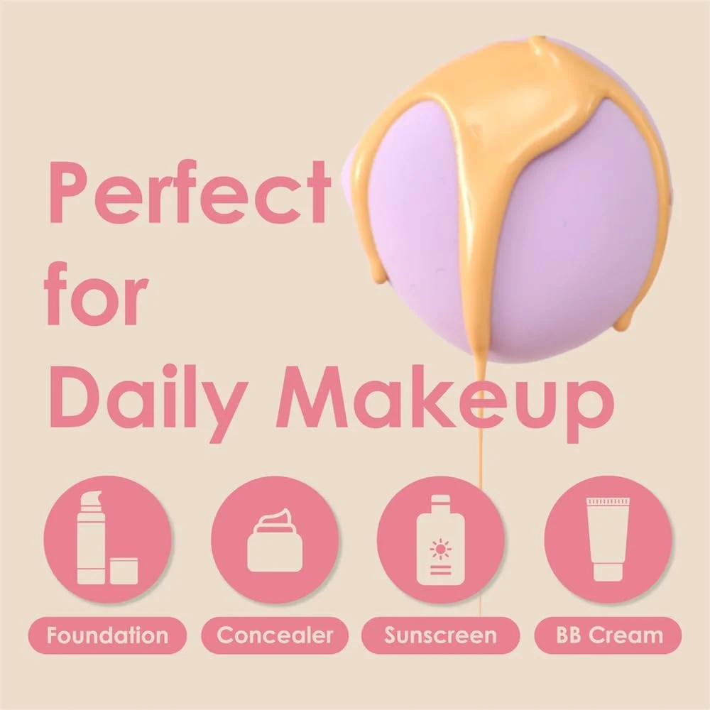 4Pcs Makeup Sponge Puff Latex-free Soft Beauty Sponge Perfect for Liquid Foundation Concealer Cream Powder, High-density and Flexible Blender Sponge, 4 Color Pack Blue Purple Pink Beige 4Pcs Makeup Sponge Puff Latex-free Soft Beauty Sponge Perfect for Liquid Foundation Concealer Cream Powder, High-density and Flexible Blender Sponge, 4 Color Pack Blue Purple Pink Beige