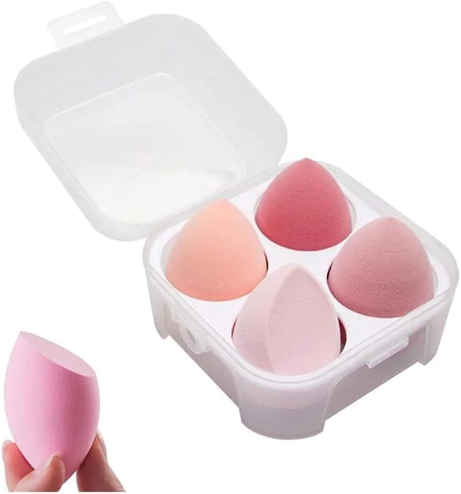 ست 4 عددی اسفنج آرایشی، مناسب برای کرم پودر، رژگونه، کانسیلر، سایه چشم، پودر صورت و کرم آرایشی