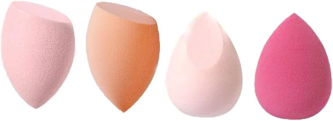 ست 3 عددی اسفنج آرایشی برای استفاده خشک و مرطوب - اسفنج ترکیبی فونداسیون برای کانسیلر، رژگونه و پودر، اسفنج های مخلوط کن چند رنگ (4 عدد صورتی روشن چند رنگ)