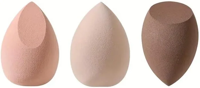 ست اسفنج آرایشی 3 عددی، اسفنج حرفه ای برای کرم پودر، مناسب برای پوست مختلط، بدون الکل