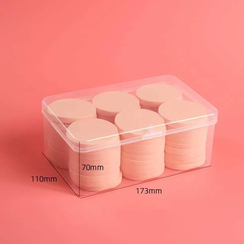 پدهای آرایشی گرد Namzi، بسته 60 عددی، پد پودر فشرده و زیرساز آرایش صورت، جایگزین پد اسفنجی برای کرم پودر بی عیب و نقص، مناسب انواع پوست، پوست های حساس و رنگ چهره