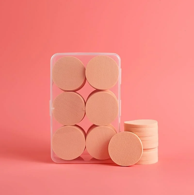 پدهای آرایشی گرد Namzi، بسته 60 عددی، پد پودر فشرده و زیرساز آرایش صورت، جایگزین پد اسفنجی برای کرم پودر بی عیب و نقص، مناسب انواع پوست، پوست های حساس و رنگ چهره