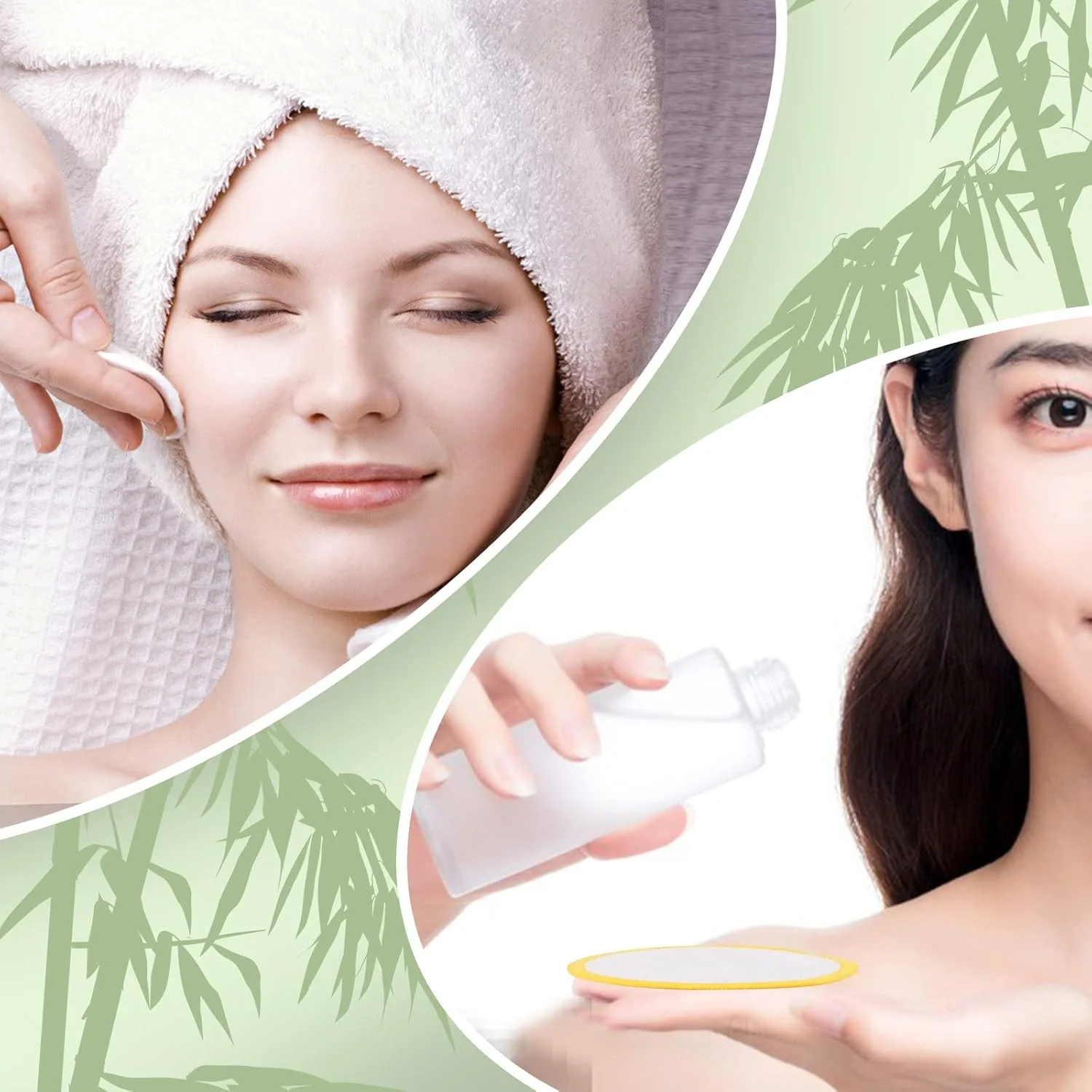 پدهای پاک کننده آرایش قابل استفاده مجدد XSEINO (بسته 40 عددی) با الیاف بامبو طبیعی قابل شستشو، پد پنبه ای بامبو طبیعی، مناسب برای انواع پوست پدهای پاک کننده آرایش قابل استفاده مجدد XSEINO (بسته 40 عددی) با الیاف بامبو طبیعی قابل شستشو، پد پنبه ای بامبو طبیعی، مناسب برای انواع پوست