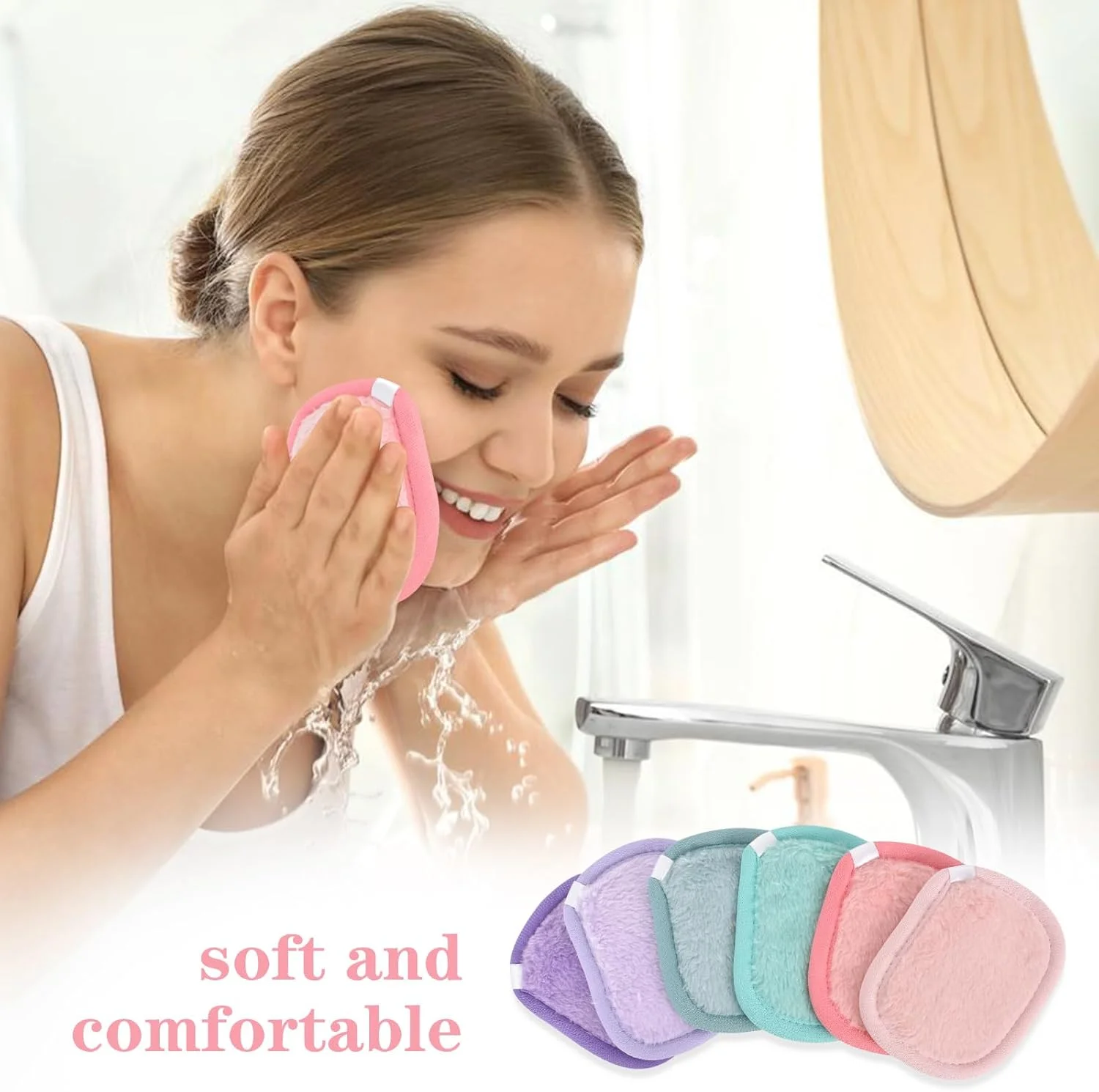پد پاک کننده آرایش YILANJIN، بسته 7 عددی، پدهای آرایشی قابل استفاده مجدد، پدهای صورت میکروفایبر دو طرفه، پدهای پاک کننده صورت قابل شستشو، پارچه های پاک کننده آرایش قابل استفاده مجدد برای انواع پوست، چند رنگ پد پاک کننده آرایش YILANJIN، بسته 7 عددی، پدهای آرایشی قابل استفاده مجدد، پدهای صورت میکروفایبر دو طرفه، پدهای پاک کننده صورت قابل شستشو، پارچه های پاک کننده آرایش قابل استفاده مجدد برای انواع پوست، چند رنگ