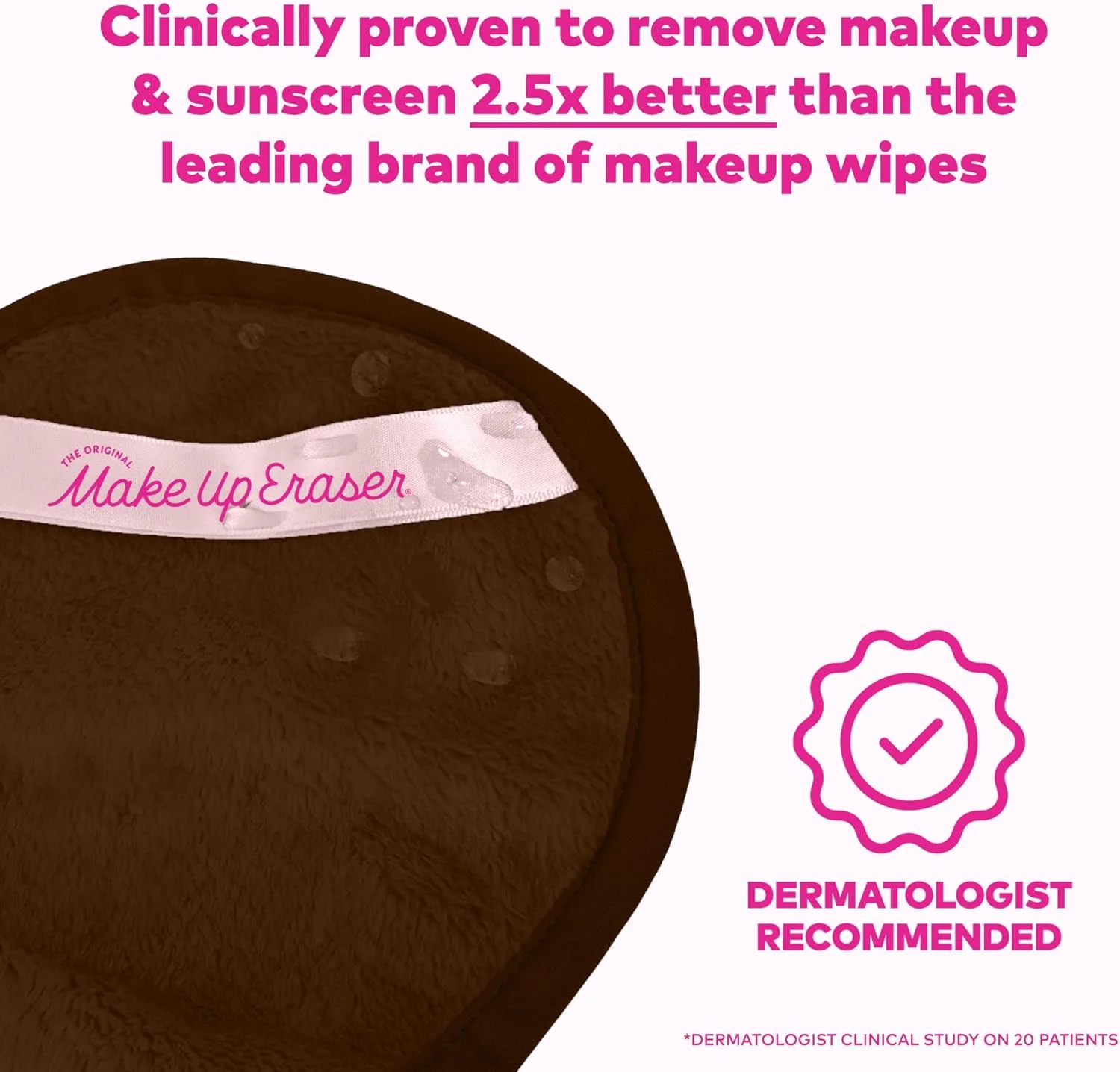 پاک کننده آرایش اورجینال MakeUp Eraser PRO، پاک کردن آسان تمام آرایش فقط با استفاده از آب، شامل ریمل ضد آب، خط چشم، کرم پودر، رژ لب، ضد آفتاب و موارد دیگر! موکا، 1 عدد.