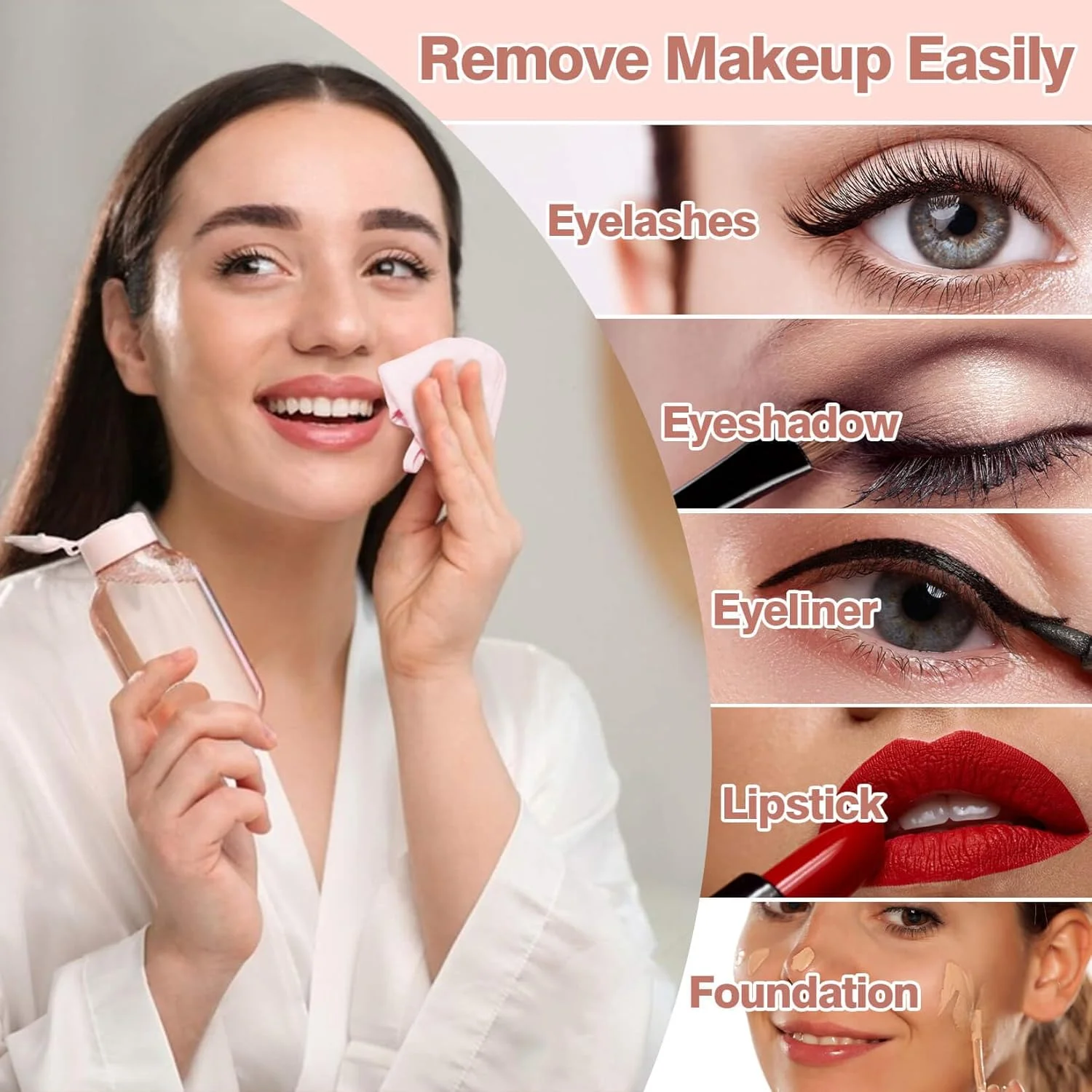 دستمال پاک کننده آرایش Sukh - بسته 7 عددی دستمال میکروفایبر پاک کننده آرایش صورت 6" x 6"، دستمال شستشوی صورت قابل استفاده مجدد برای انواع پوست، حوله های نرم پاک کننده آرایش، دستمال های پاک کننده صورت برای زنان