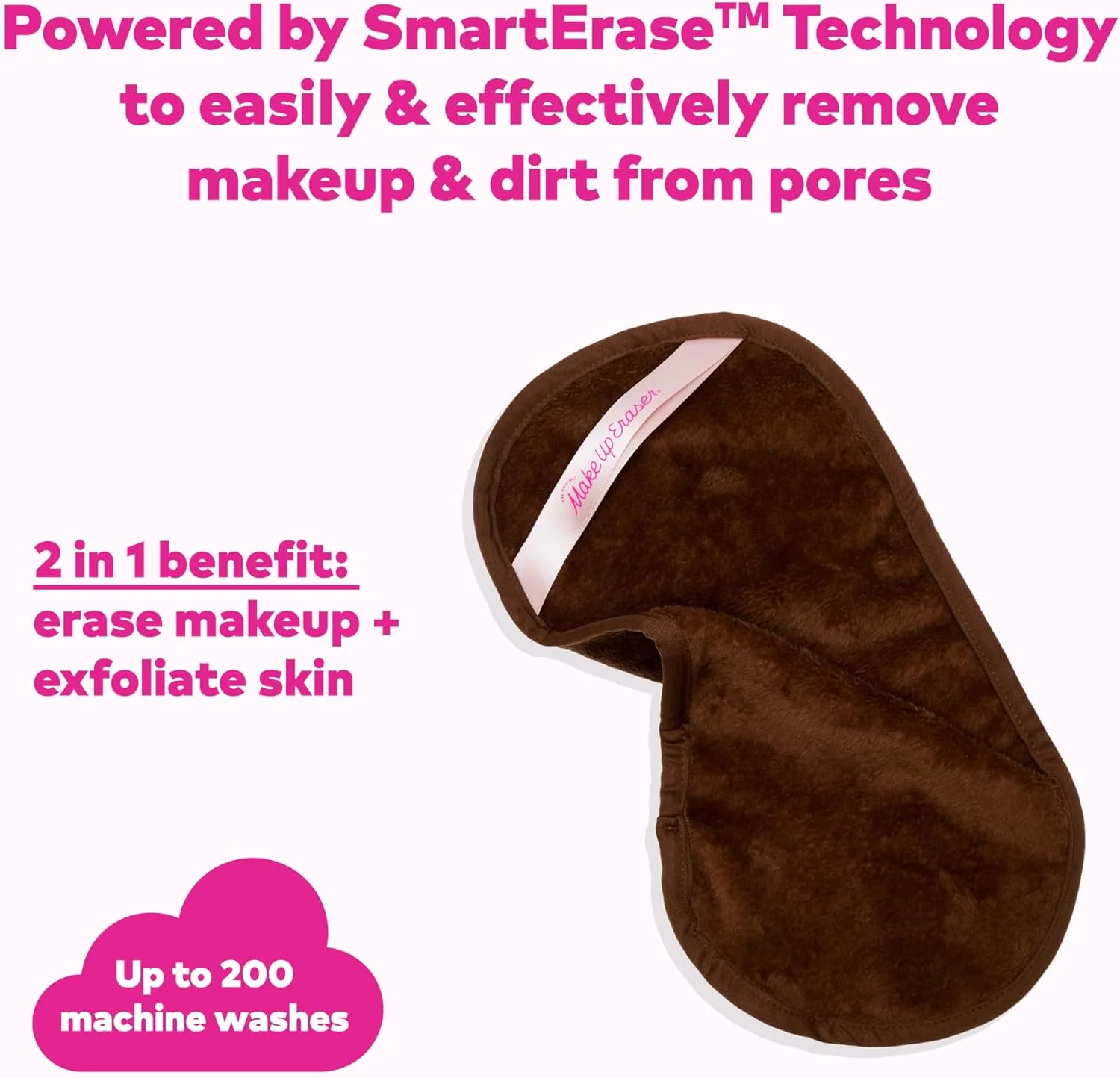 پاک کننده آرایش اورجینال MakeUp Eraser PRO، پاک کردن آسان تمام آرایش فقط با استفاده از آب، شامل ریمل ضد آب، خط چشم، کرم پودر، رژ لب، ضد آفتاب و موارد دیگر! موکا، 1 عدد.