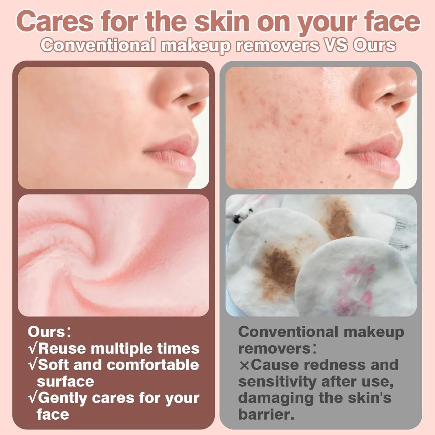 دستمال پاک کننده آرایش Sukh - بسته 7 عددی دستمال میکروفایبر پاک کننده آرایش صورت 6" x 6"، دستمال شستشوی صورت قابل استفاده مجدد برای انواع پوست، حوله های نرم پاک کننده آرایش، دستمال های پاک کننده صورت برای زنان