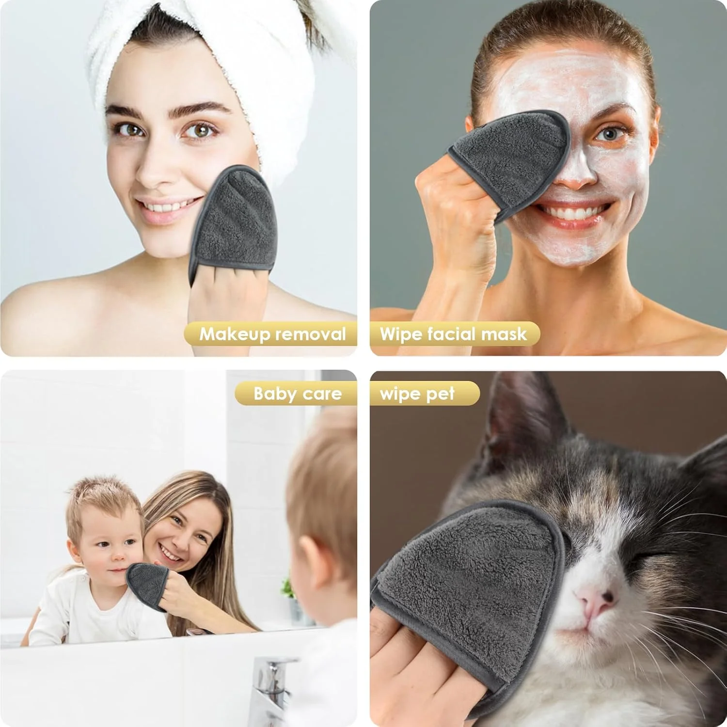 پدهای پاک کننده آرایش صورت SINLAND، پارچه های پاک کننده ملایم صورت، چشم و لب از جنس میکروفیبر برای انواع پوست، مناسب برای پاک کردن آرایش به همراه کیسه لباسشویی، خاکستری، بسته 12 عددی، 5.1 اینچ در 3.93 اینچ پدهای پاک کننده آرایش صورت SINLAND، پارچه های پاک کننده ملایم صورت، چشم و لب از جنس میکروفیبر برای انواع پوست، مناسب برای پاک کردن آرایش به همراه کیسه لباسشویی، خاکستری، بسته 12 عددی، 5.1 اینچ در 3.93 اینچ