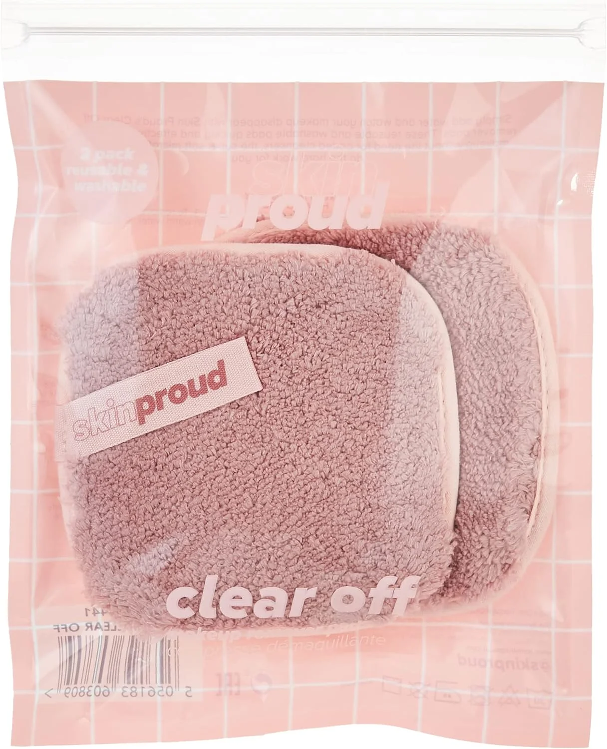 پدهای پاک کننده آرایش Skin Proud Clear Off با الیاف میکرو