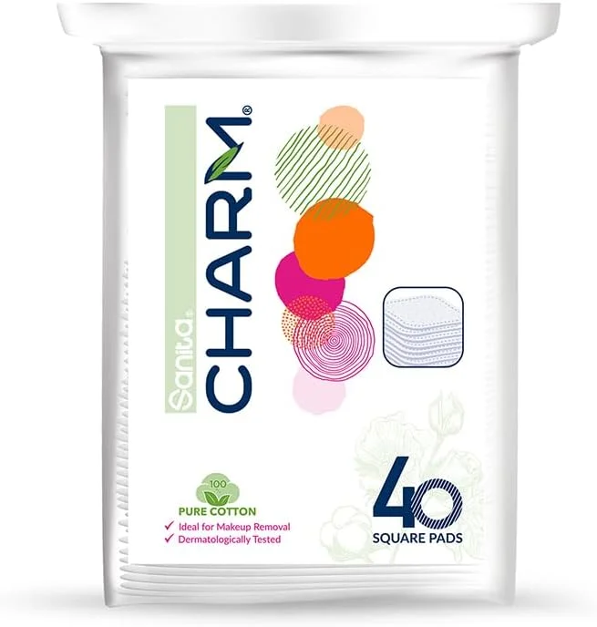 پدهای آرایشی مربعی سانیتا چرم، 40 عددی