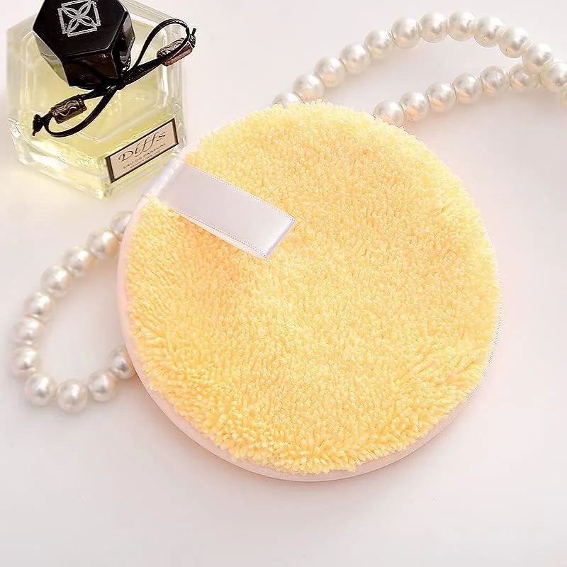 پدهای پاک کننده آرایش چندبار مصرف - 6 عدد پارچه پاک کننده آرایش چندبار مصرف - پدهای صورت چندبار مصرف، پاک کننده آرایش برای انواع پوست - پارچه های صورت پاک کننده آرایش میکروفیبر قابل شستشو، زرد، A01