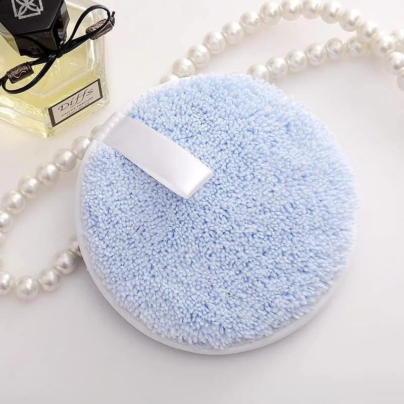 پدهای پاک کننده آرایش چندبار مصرف Namzi - 6 عدد پارچه پاک کننده آرایش چندبار مصرف - پدهای صورت چندبار مصرف، پاک کننده آرایش برای انواع پوست - پارچه های صورت پاک کننده آرایش میکروفیبر قابل شستشو، آبی، A03