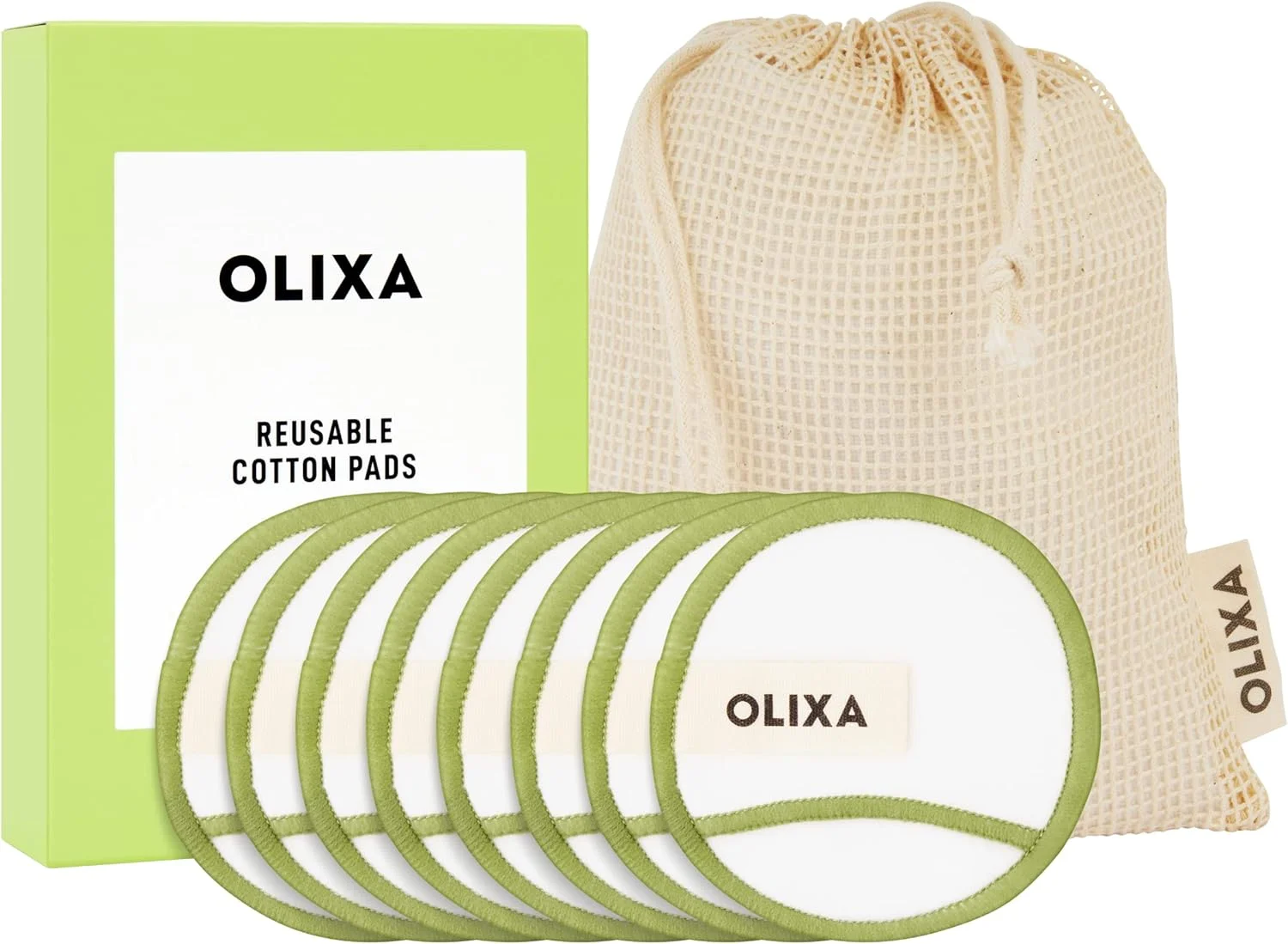 پدهای پنبه ای قابل استفاده مجدد الیکسا بیوتی - قابل استفاده با محصولات مراقبت از پوست یا پاک کننده آرایش - پدهای پاک کننده آرایش قابل استفاده مجدد - پایدار و سازگار با محیط زیست - پدهای پاک کننده آرایش