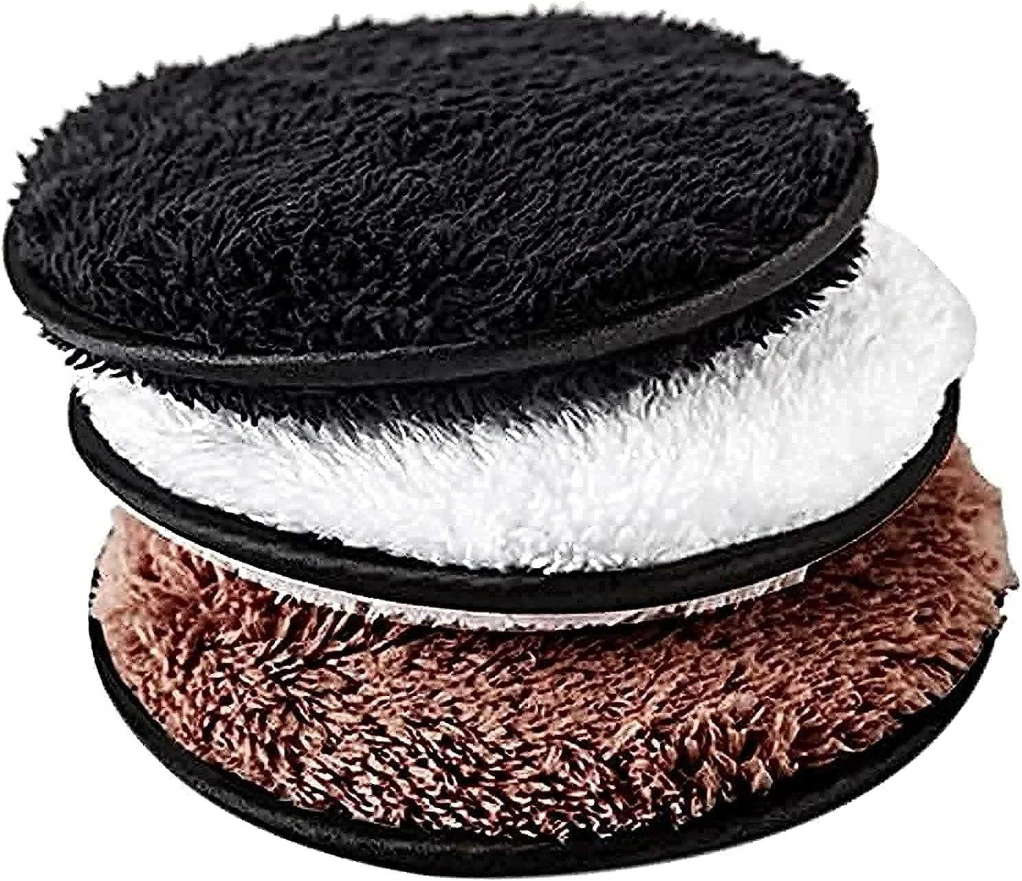 پدهای پاک کننده آرایش ORiTi، 3 بسته پارچه های تمیز کننده صورت قابل استفاده مجدد، پدهای پاک کننده آرایش پنبه ای بامبو نرم، ایده آل برای ریمل، سایه چشم، رژ لب، کرم پودر، چند رنگ