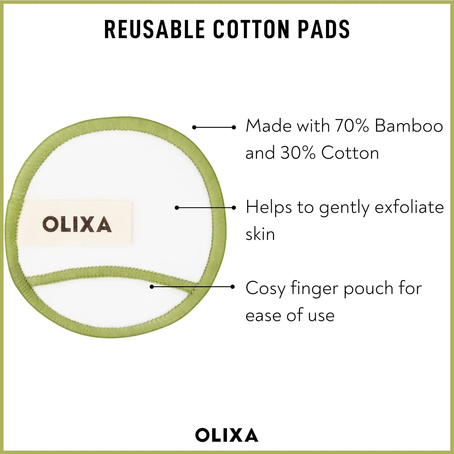 پدهای پنبه ای قابل استفاده مجدد الیکسا بیوتی - قابل استفاده با محصولات مراقبت از پوست یا پاک کننده آرایش - پدهای پاک کننده آرایش قابل استفاده مجدد - پایدار و سازگار با محیط زیست - پدهای پاک کننده آرایش