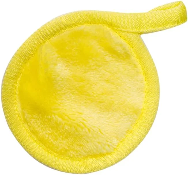 پدهای پاک کننده آرایش چندبار مصرف Namzi - 6 عدد پارچه پاک کننده آرایش چندبار مصرف - پدهای صورت چندبار مصرف، پاک کننده آرایش برای انواع پوست - پارچه های صورت پاک کننده آرایش میکروفایبر قابل شستشو، زرد، A11