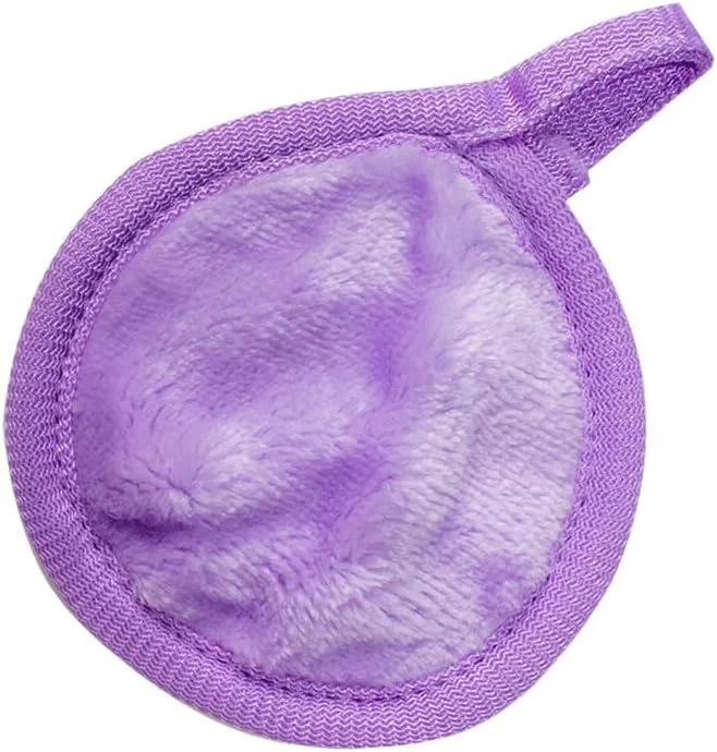 Namzi Reusable Makeup Remover Pads -10pcs Reusable Makeup Remover Cloths - Reusable Face Pads, Makeup Eraser for All Skin Types - Washable Microfiber Makeup Remover Face Cloths，Purple，A13