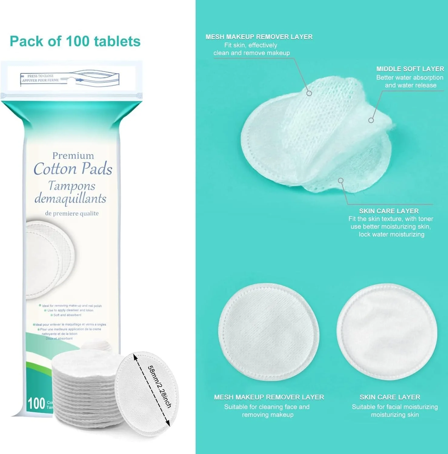 MostNow Reusable Makeup Remover Pads, 5 Packs Washable Organic Bamboo Reusable Cotton Rounds for All Skin Types & Toner with Laundry Bag, Eco Friendly Zero Waste Reusable Cotton Pads for Woman MostNow Reusable Makeup Remover Pads, 5 Packs Washable Organic Bamboo Reusable Cotton Rounds for All Skin Types & Toner with Laundry Bag, Eco Friendly Zero Waste Reusable Cotton Pads for Woman