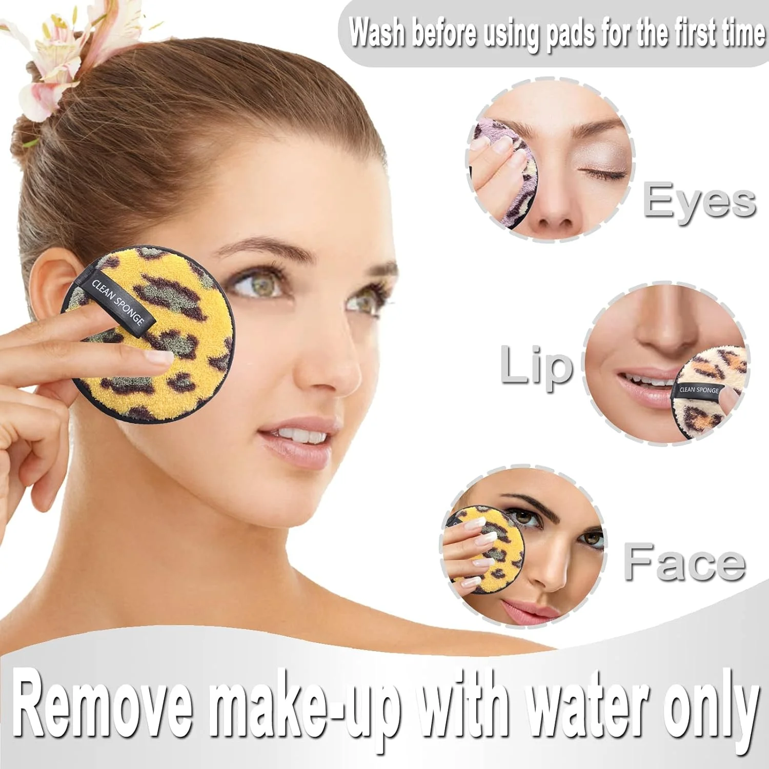 پدهای پاک کننده آرایش چندبار مصرف MAKINGTEC - طرح پلنگی، مناسب برای پاک کردن آرایش غلیظ صورت و ماسک ها، مناسب برای انواع پوست پدهای پاک کننده آرایش چندبار مصرف MAKINGTEC - طرح پلنگی، مناسب برای پاک کردن آرایش غلیظ صورت و ماسک ها، مناسب برای انواع پوست