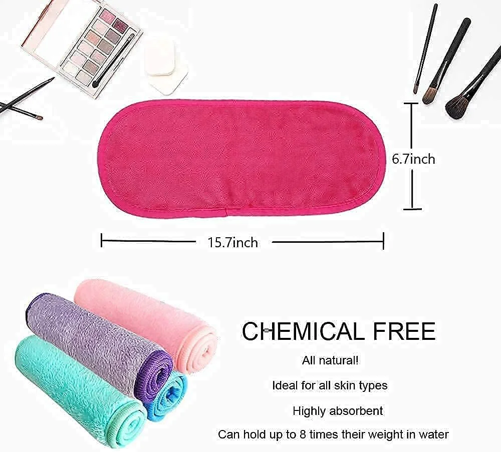 دستمال پاک کننده آرایش میکروفیبر MAKINGTEC، دستمال شستشوی سریع خشک شونده و قابل استفاده مجدد، حوله های پاک کننده آرایش صورت برای زنان (5 عدد) دستمال پاک کننده آرایش میکروفیبر MAKINGTEC، دستمال شستشوی سریع خشک شونده و قابل استفاده مجدد، حوله های پاک کننده آرایش صورت برای زنان (5 عدد)