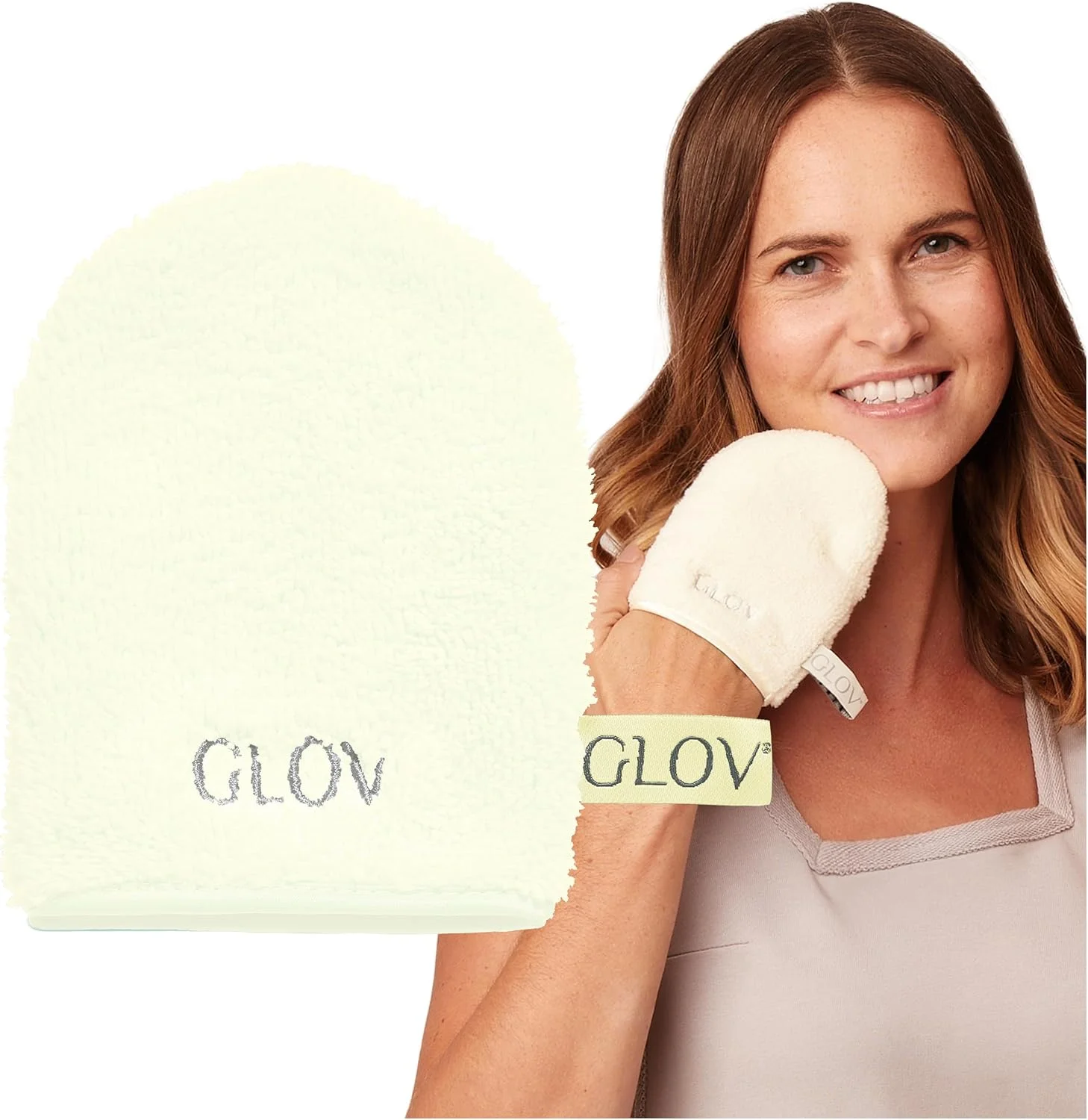 دستمال پاک کننده آرایش صورت GLOV Hydro Demaquillage مدل On The Go، عاجی