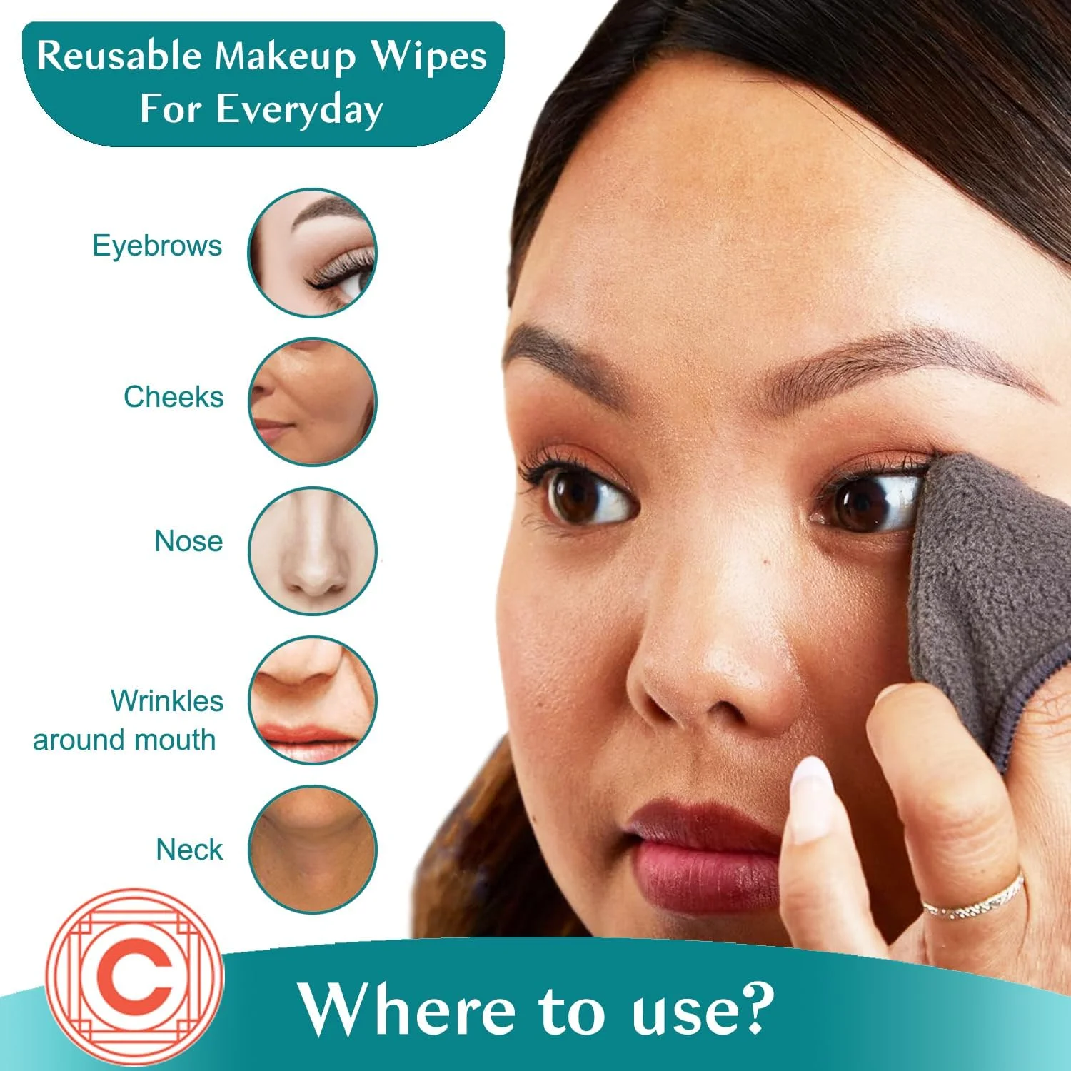 پدهای پاک کننده آرایش چندبار مصرف Clean Circle - پدهای آرایشی بدون ضایعات - پدهای صورت - پاک کننده آرایش چندبار مصرف پدهای پاک کننده آرایش چندبار مصرف Clean Circle - پدهای آرایشی بدون ضایعات - پدهای صورت - پاک کننده آرایش چندبار مصرف