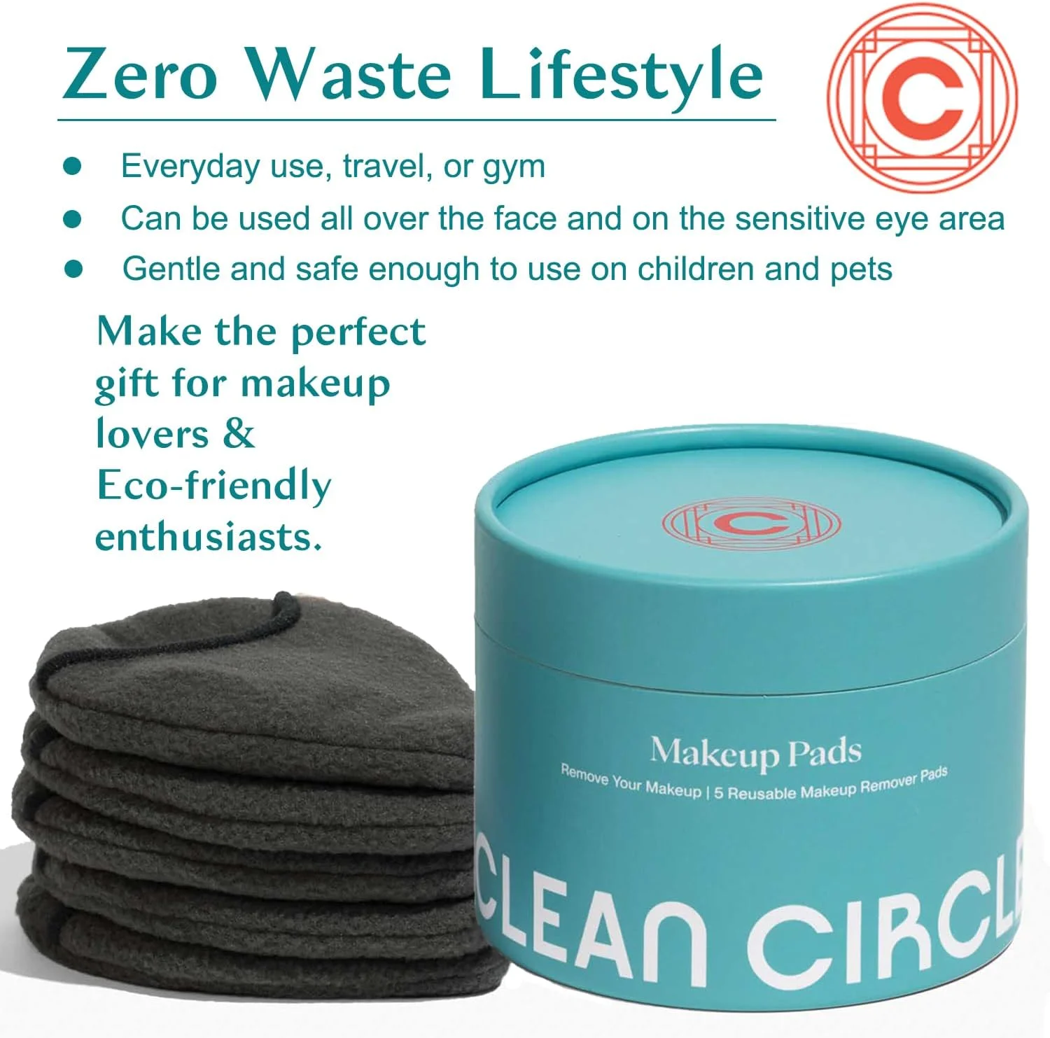 پدهای پاک کننده آرایش چندبار مصرف Clean Circle - پدهای آرایشی بدون ضایعات - پدهای صورت - پاک کننده آرایش چندبار مصرف پدهای پاک کننده آرایش چندبار مصرف Clean Circle - پدهای آرایشی بدون ضایعات - پدهای صورت - پاک کننده آرایش چندبار مصرف