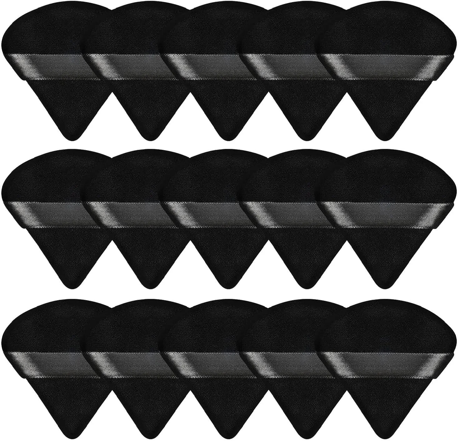 پدهای پودری FUIN، بسته 15 عددی، پد مثلثی آرایشی، مخمل پودری پنبه خالص، پد مثلثی نرم صورت، برای پودر فیکس، پودر معدنی، پودر بدن، کرم پودر آرایشی، ابزار آرایش زیبایی