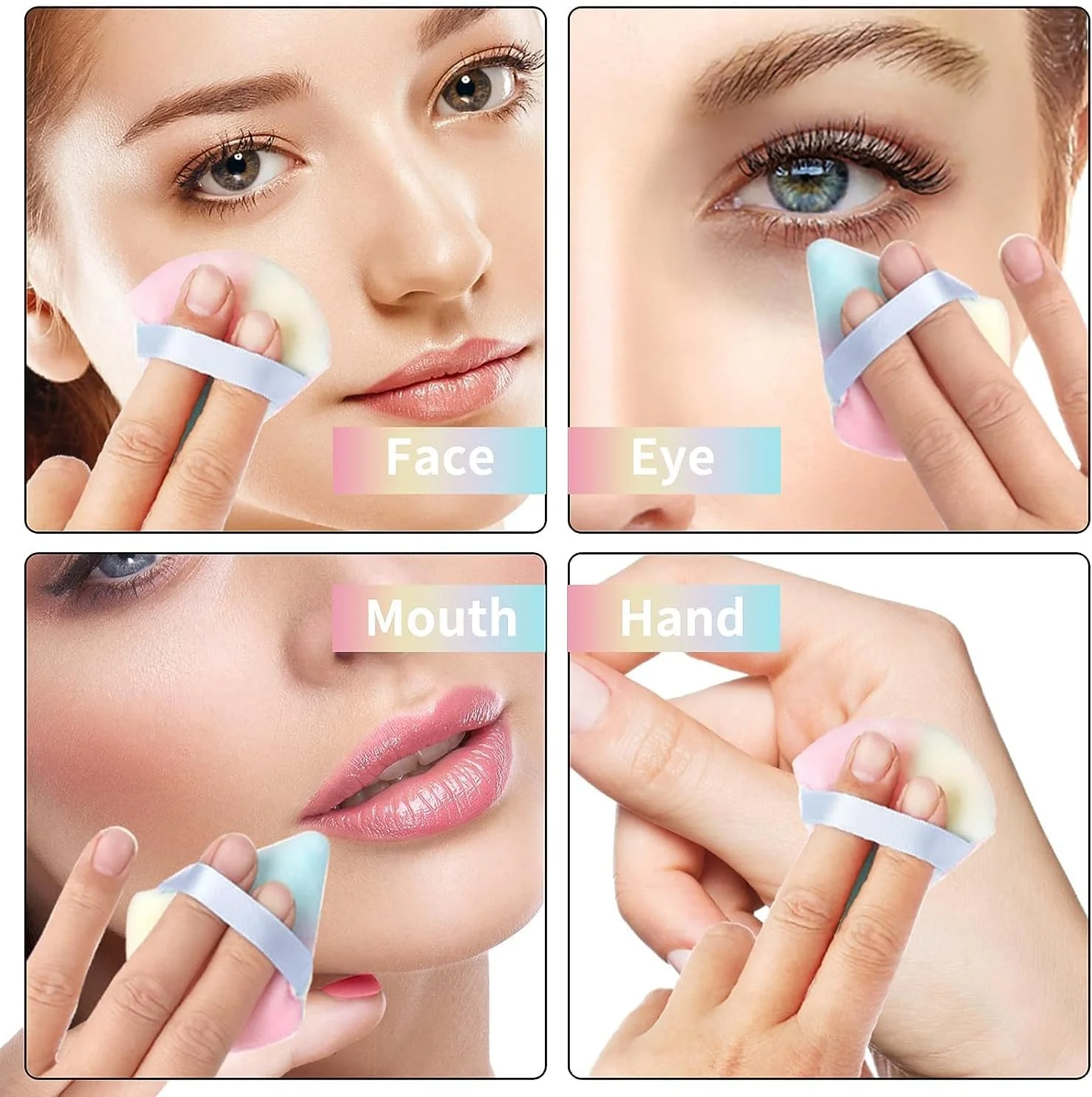 پدهای پودری مثلثی FUIN، مجموعه 2 عددی، پد آرایشی صورت، اسفنج مخملی قابل شستشو و استفاده مجدد، ابزار آرایشی پودر شل برای زیر چشم و صورت (چند رنگ) پدهای پودری مثلثی FUIN، مجموعه 2 عددی، پد آرایشی صورت، اسفنج مخملی قابل شستشو و استفاده مجدد، ابزار آرایشی پودر شل برای زیر چشم و صورت (چند رنگ)