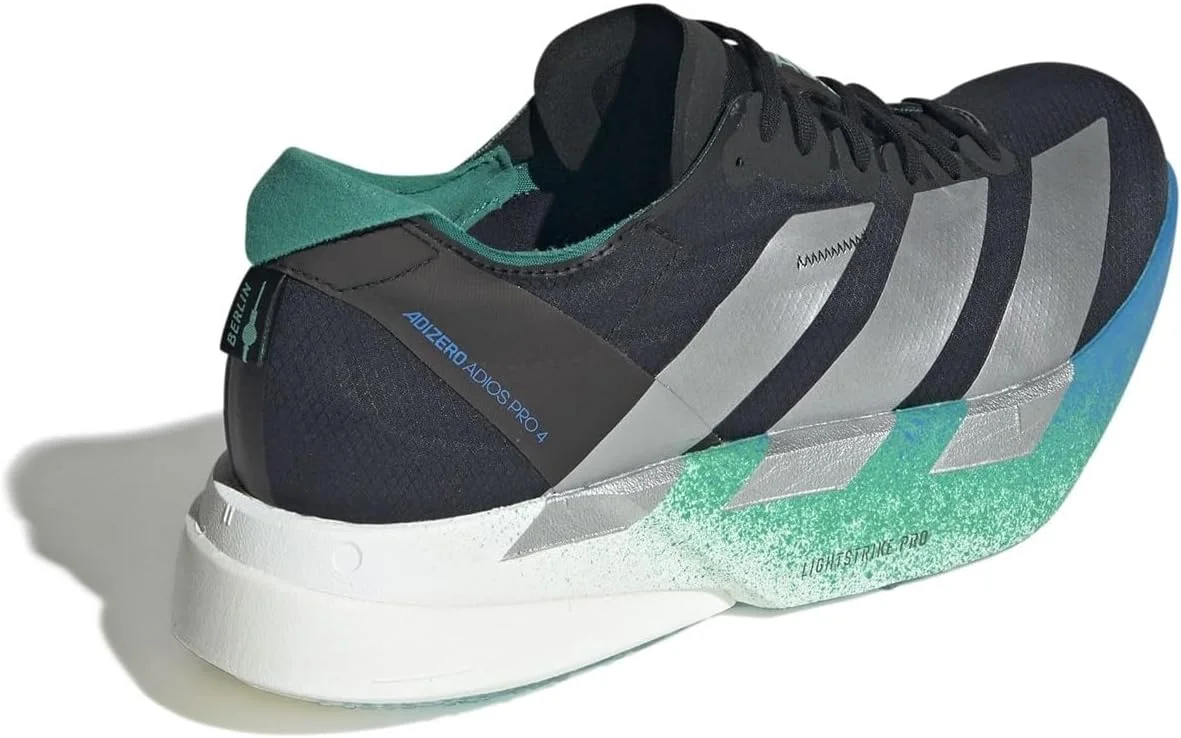 کفش مردانه آدیداس Adizero Adios Pro 4 مخصوص دویدن در جاده مشکی/نقره ای سایز 7 انگلستان