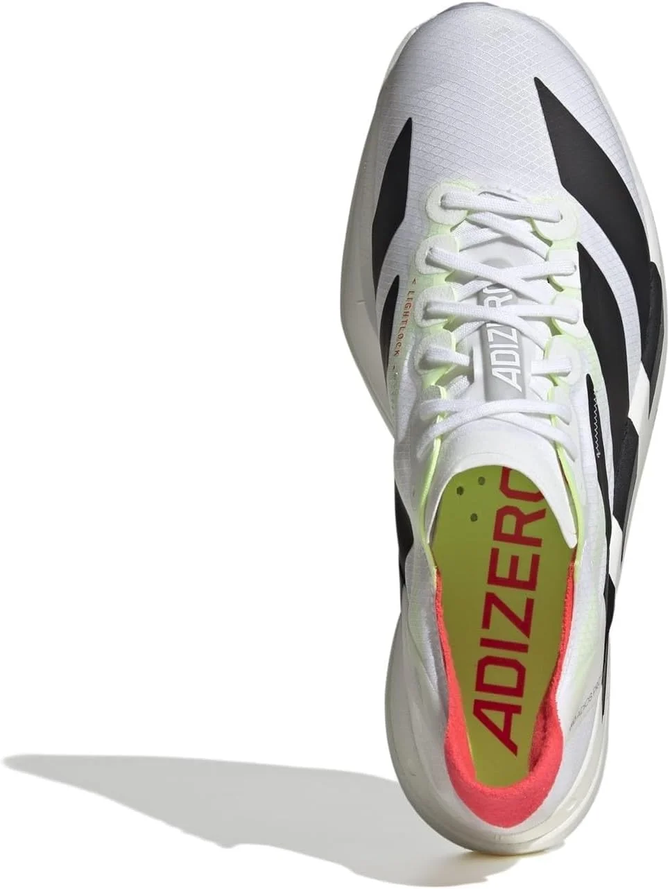 کفش مردانه آدیداس Adizero Adios Pro 4 مناسب دویدن در جاده سفید/مشکی سایز 8.5 انگلستان