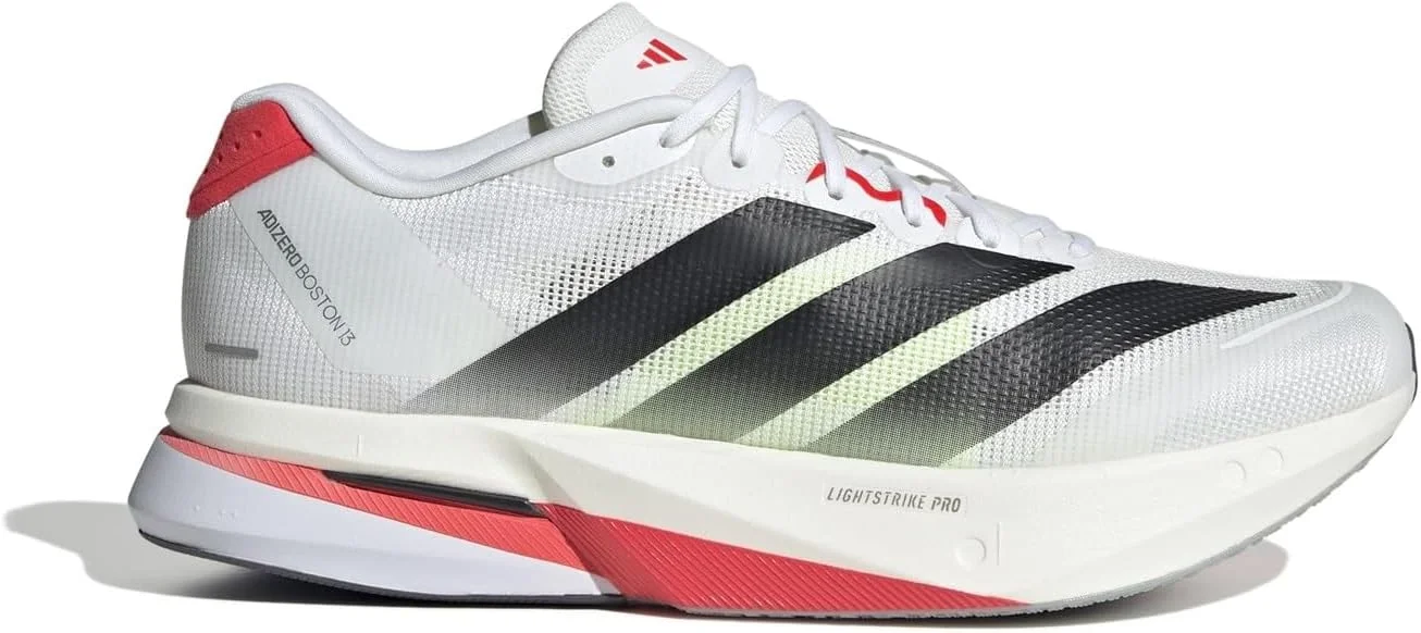 کفش های دویدن مردانه آدیداس آدیزرو بوستون 13 سفید/قرمز سایز 12 انگلستان