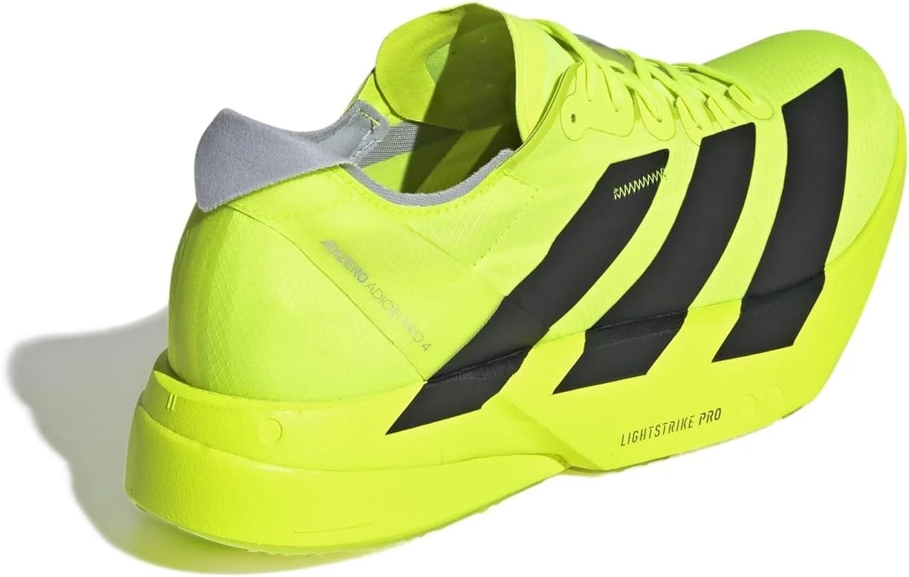 کفش مردانه آدیداس مدل Adizero Adios Pro 4 مخصوص دویدن در جاده، لیمویی مشکی نقره ای، سایز 43 1/3 EU کفش مردانه آدیداس مدل Adizero Adios Pro 4 مخصوص دویدن در جاده، لیمویی مشکی نقره ای، سایز 43 1/3 EU