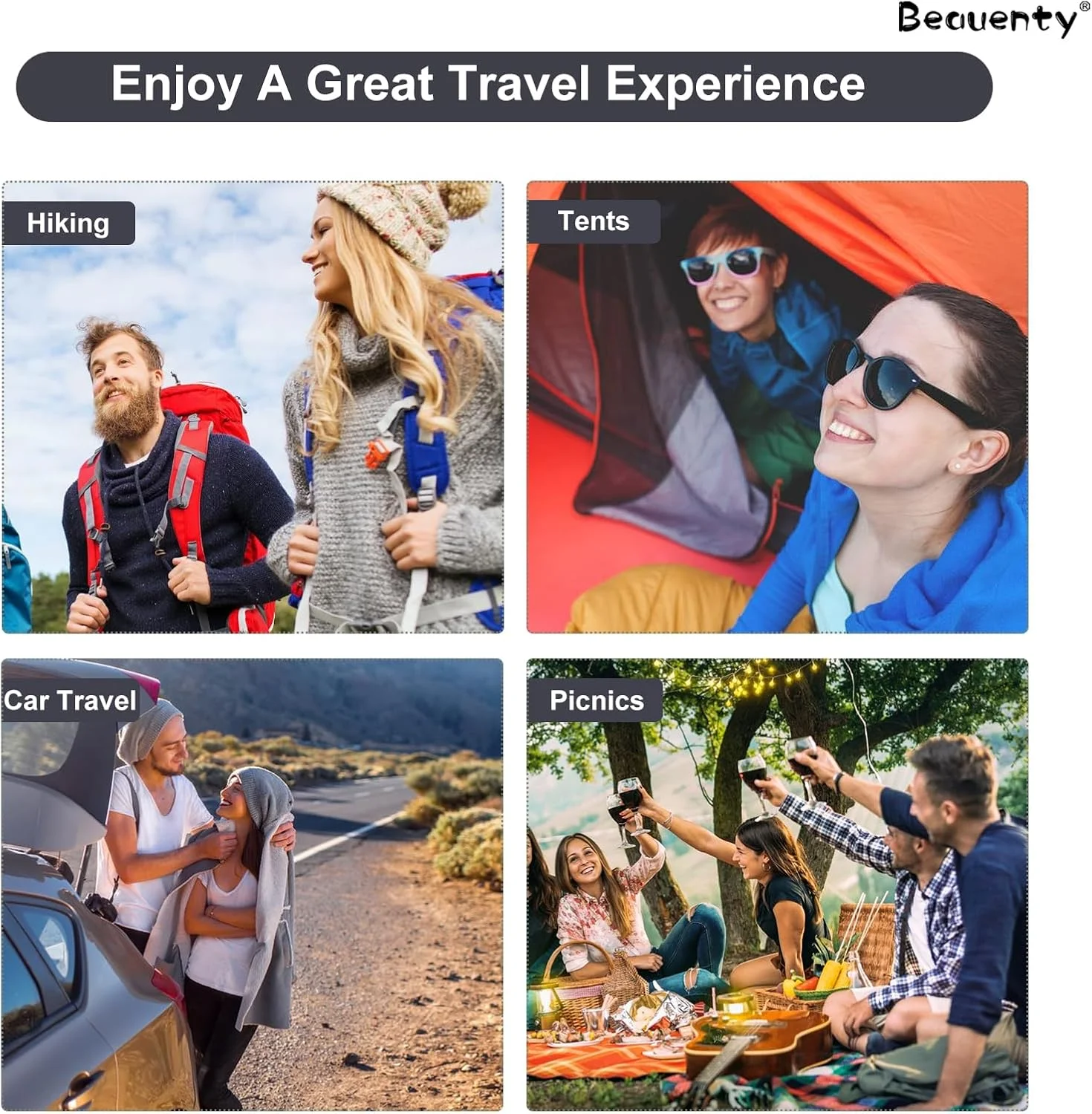 تشک بادی کمپینگ دو نفره قابل حمل Beauenty، تشک خواب خود باد شونده 4 فصل، پمپ داخلی، تشک بادی سبک وزن بزرگسالان برای مسافرت و پیاده روی (خاکستری مشکی) تشک بادی کمپینگ دو نفره قابل حمل Beauenty، تشک خواب خود باد شونده 4 فصل، پمپ داخلی، تشک بادی سبک وزن بزرگسالان برای مسافرت و پیاده روی (خاکستری مشکی)