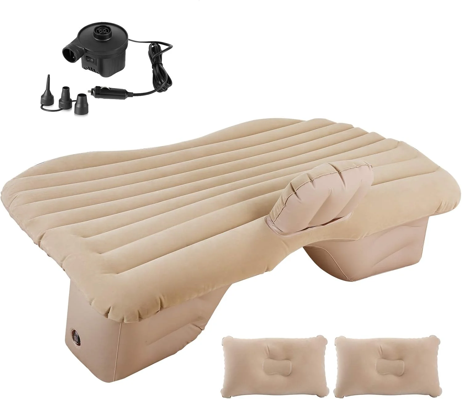 تشک بادی ماشین Luanoy Auttely، مناسب برای خواب در خودرو، تشک بادی مسافرتی صندلی عقب - سایز دوقلو جمع و جور