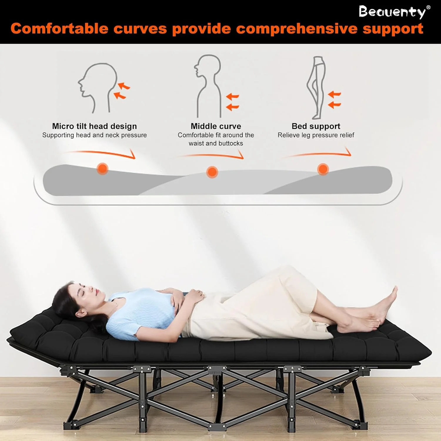 تختخواب تاشو مسافرتی Beauenty، تخت کمپینگ تاشو با تشک، تختخواب سنگین وزن، تخت اسکورت، صندلی استراحت برای پیاده روی، استخر، ساحل، پاسیو، دفتر و خانه (مدل 1) تختخواب تاشو مسافرتی Beauenty، تخت کمپینگ تاشو با تشک، تختخواب سنگین وزن، تخت اسکورت، صندلی استراحت برای پیاده روی، استخر، ساحل، پاسیو، دفتر و خانه (مدل 1)